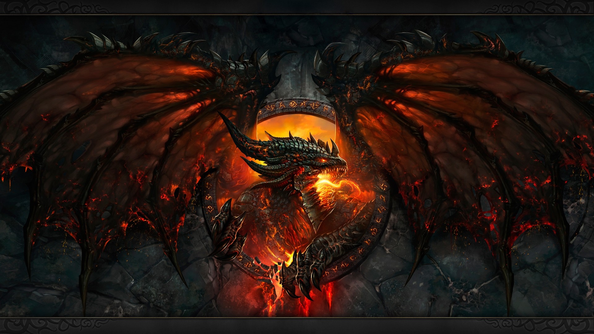 Alamorte, World of Warcraft: Cataclysm, World of Warcraft, Drago, Lava, sfondo desktop Full HD