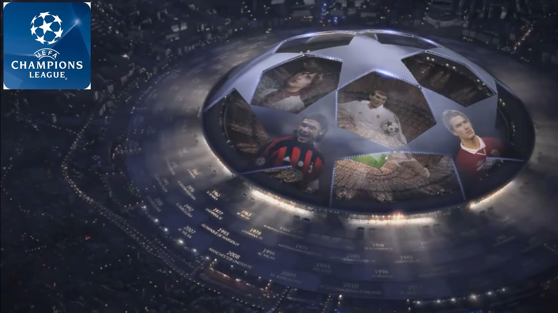 UEFA Champions League, Starball, Stadio, Notte, 16:9 Full HD, sfondo widescreen
