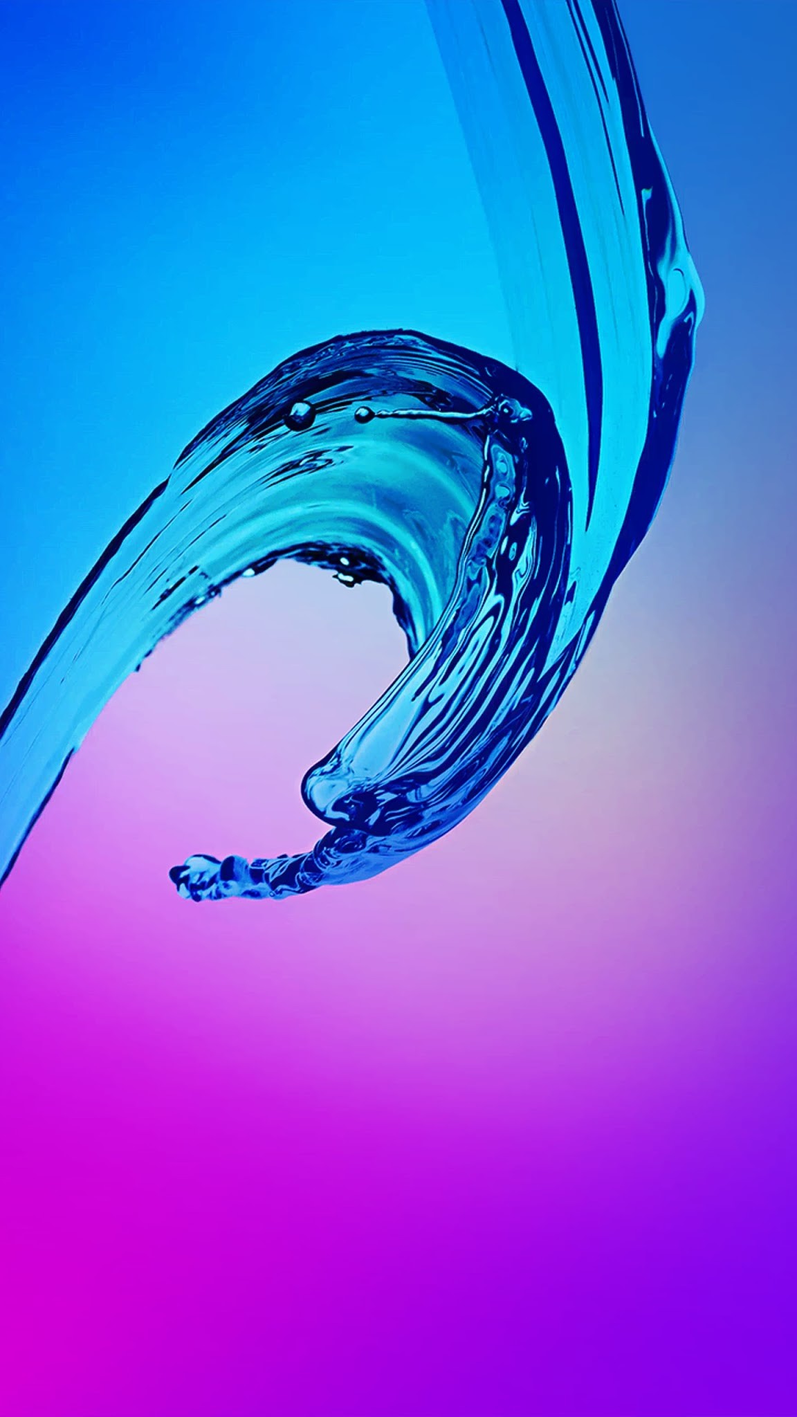 Onda d'acqua, Blu, Viola, Full HD, schermata di blocco Samsung Galaxy S7