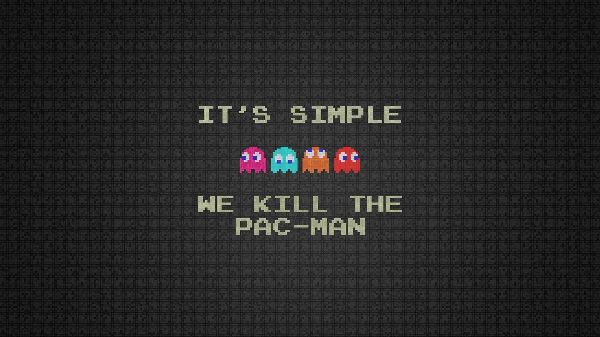 Pac-Man, Fantasmi, Citazione, Pixel art, Umorismo, 1920x1080, sfondo per PC