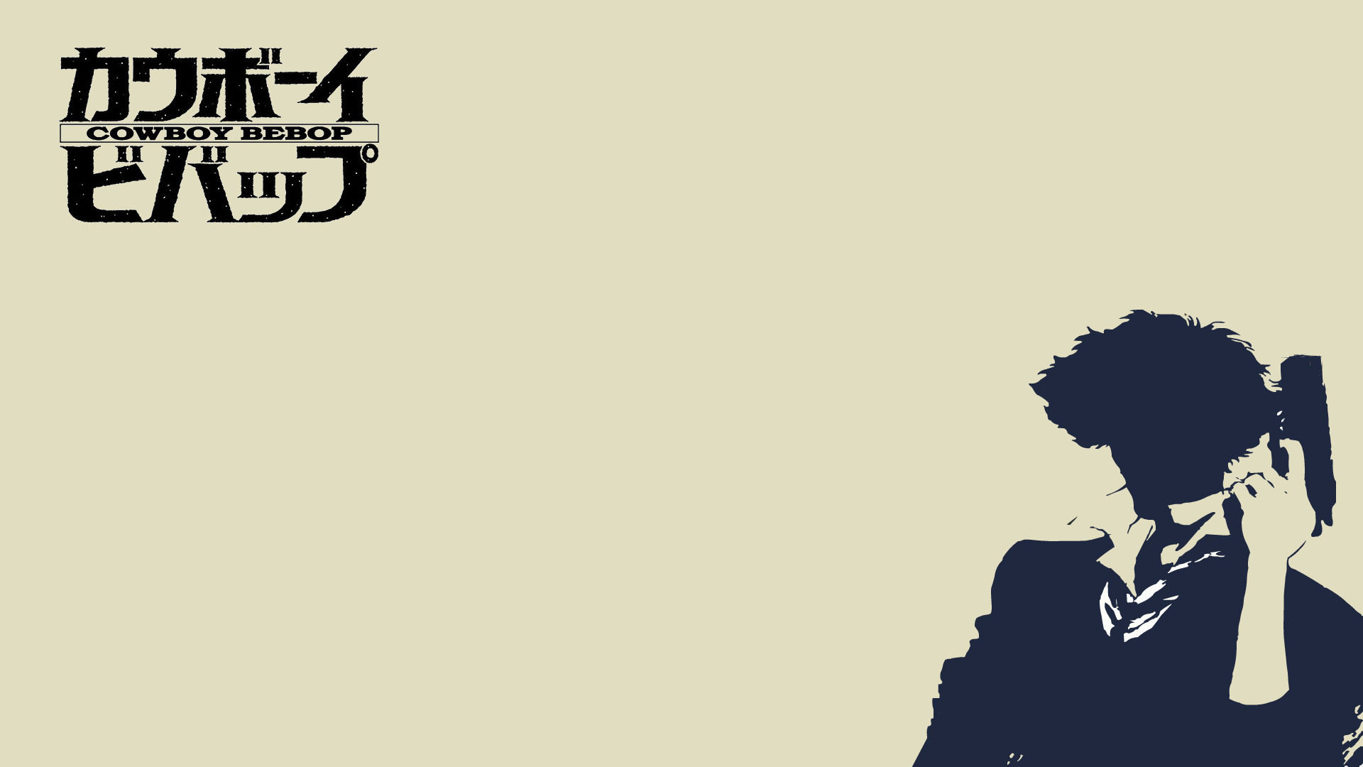 Spike Spiegel, Cowboy Bebop, Logo, Silhouette, Full HD, sfondo Windows 11