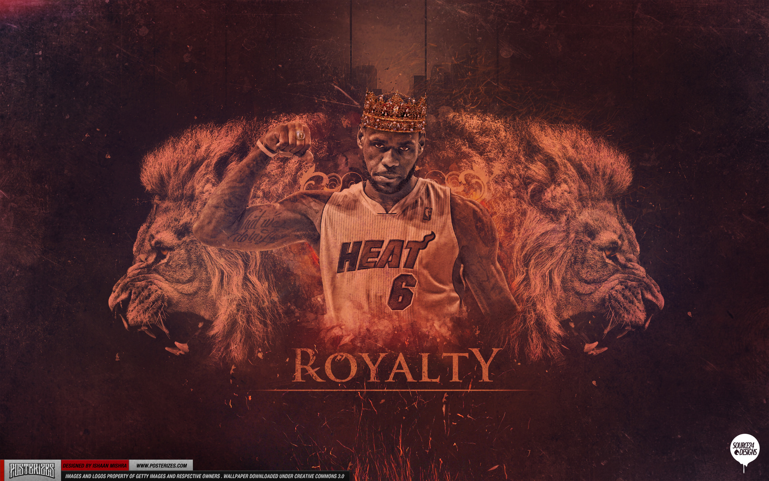 LeBron James, Miami Heat, Royalty, Leoni, Corona, 2560x1600, sfondo per PC