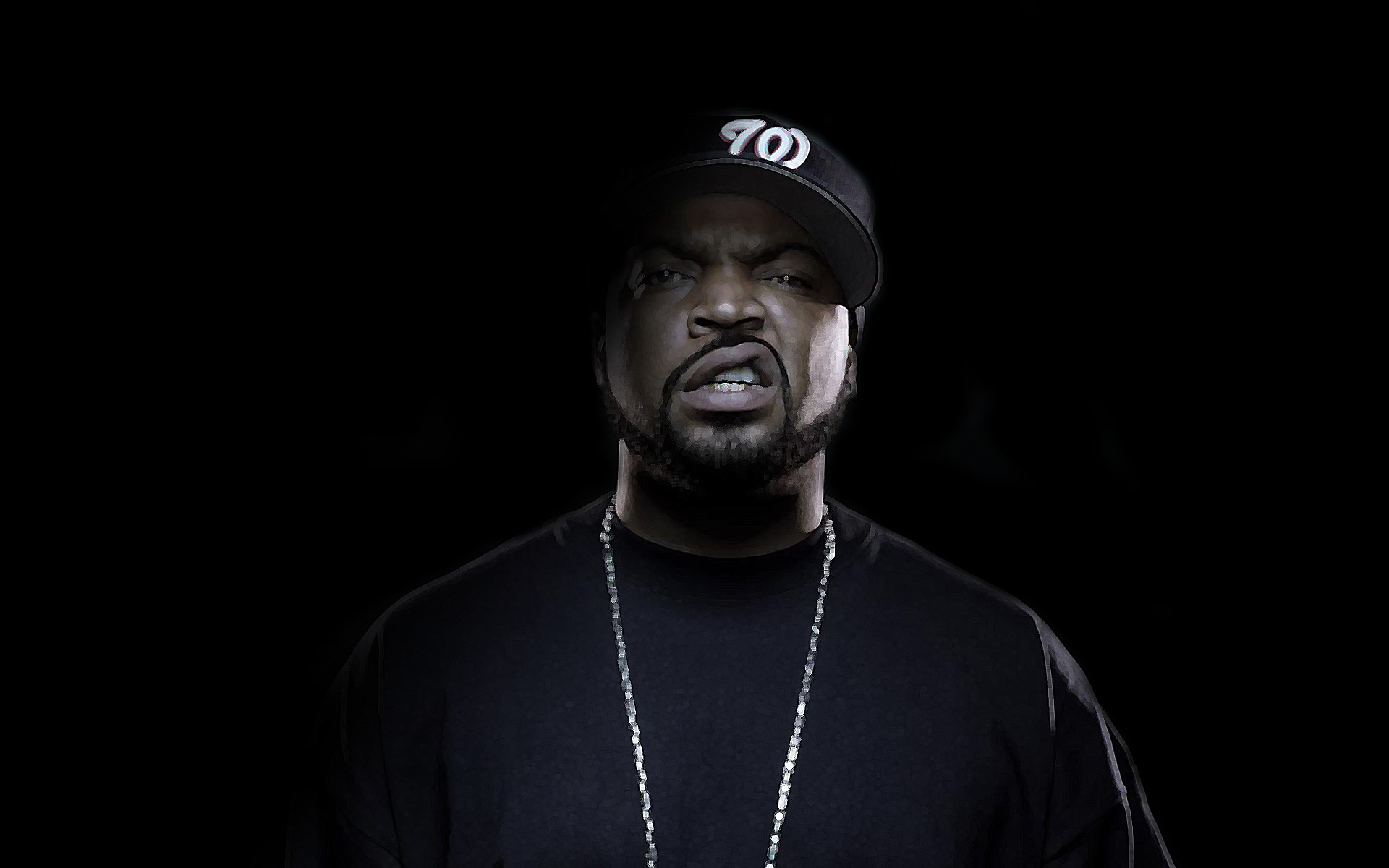 Ice Cube, Ritratto, Sfondo nero, 16:10 Full HD, wallpaper widescreen