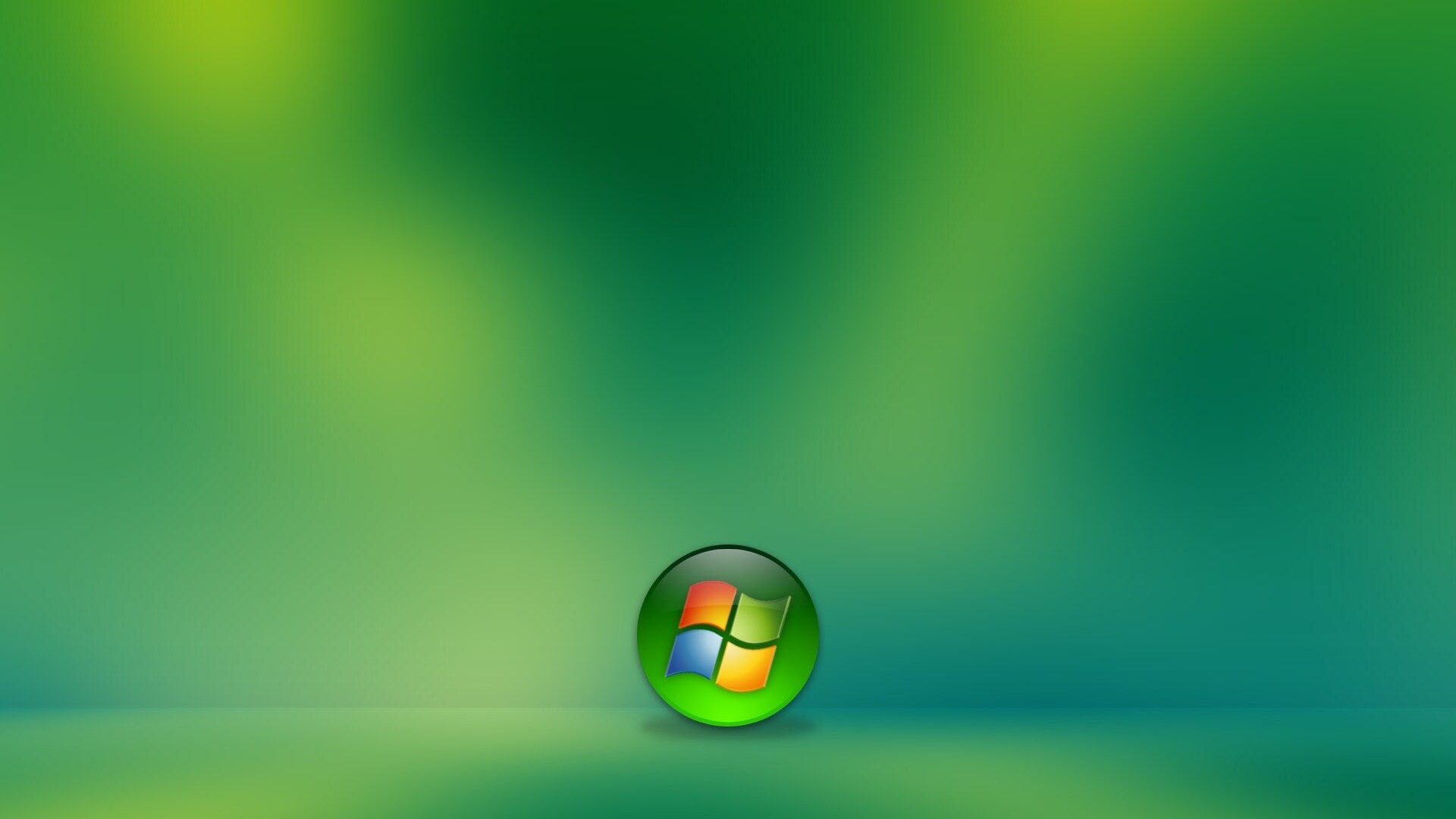 Windows Vista, Pulsante Start, Verde, Sfocato, 16:9 Full HD, sfondo widescreen