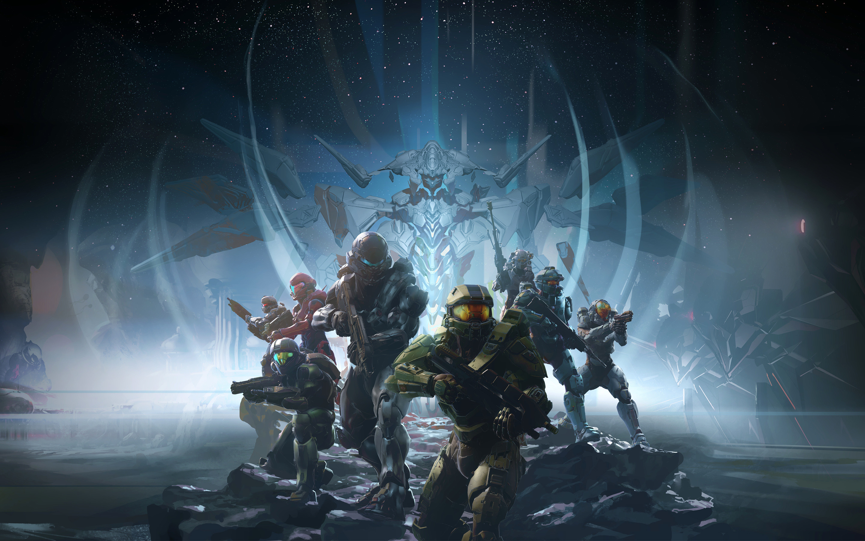 Blue Team, Master Chief, Halo 5: Guardians, Spartani, Guardian, 2K, sfondo desktop