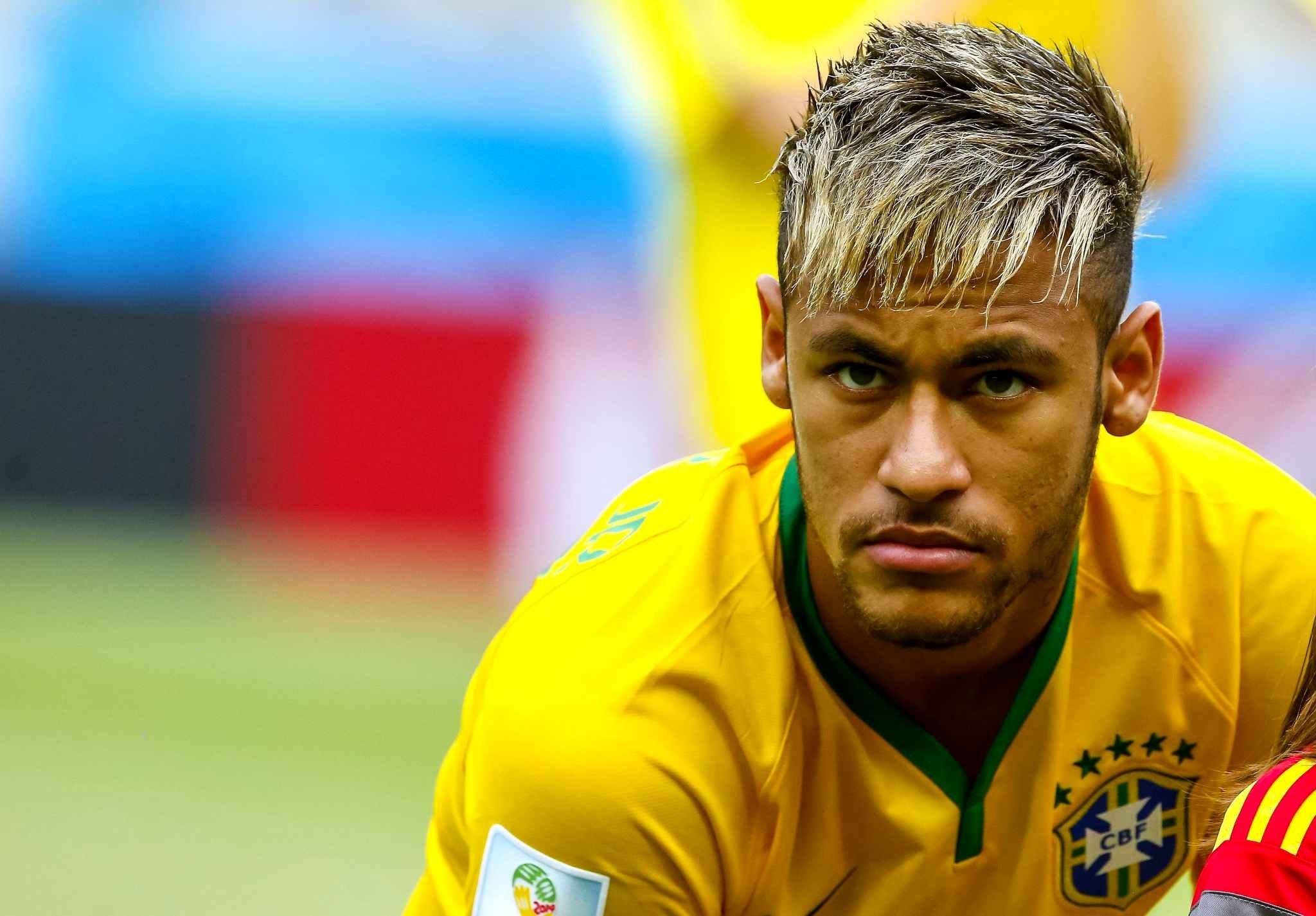 Neymar, Nazionale brasiliana, Capelli biondi, Primo piano, Full HD, sfondo Windows 11