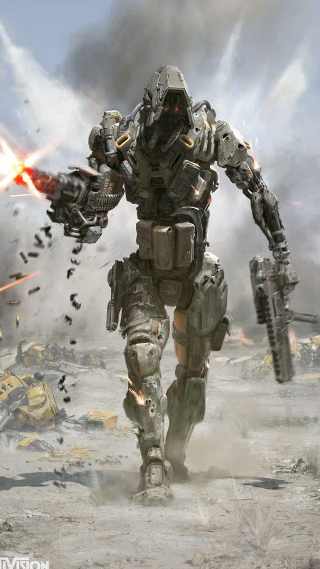 Titanfall, Pilota, Deserto, Fucile, Full HD, sfondo verticale per cellulare