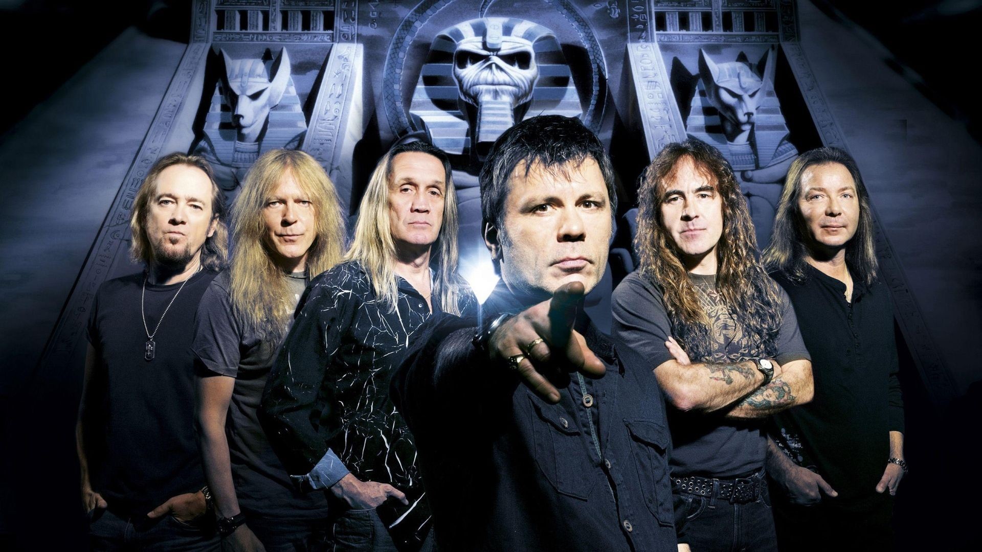 Iron Maiden, Bruce Dickinson, Steve Harris, Band, Foto di gruppo, sfondo widescreen Full HD