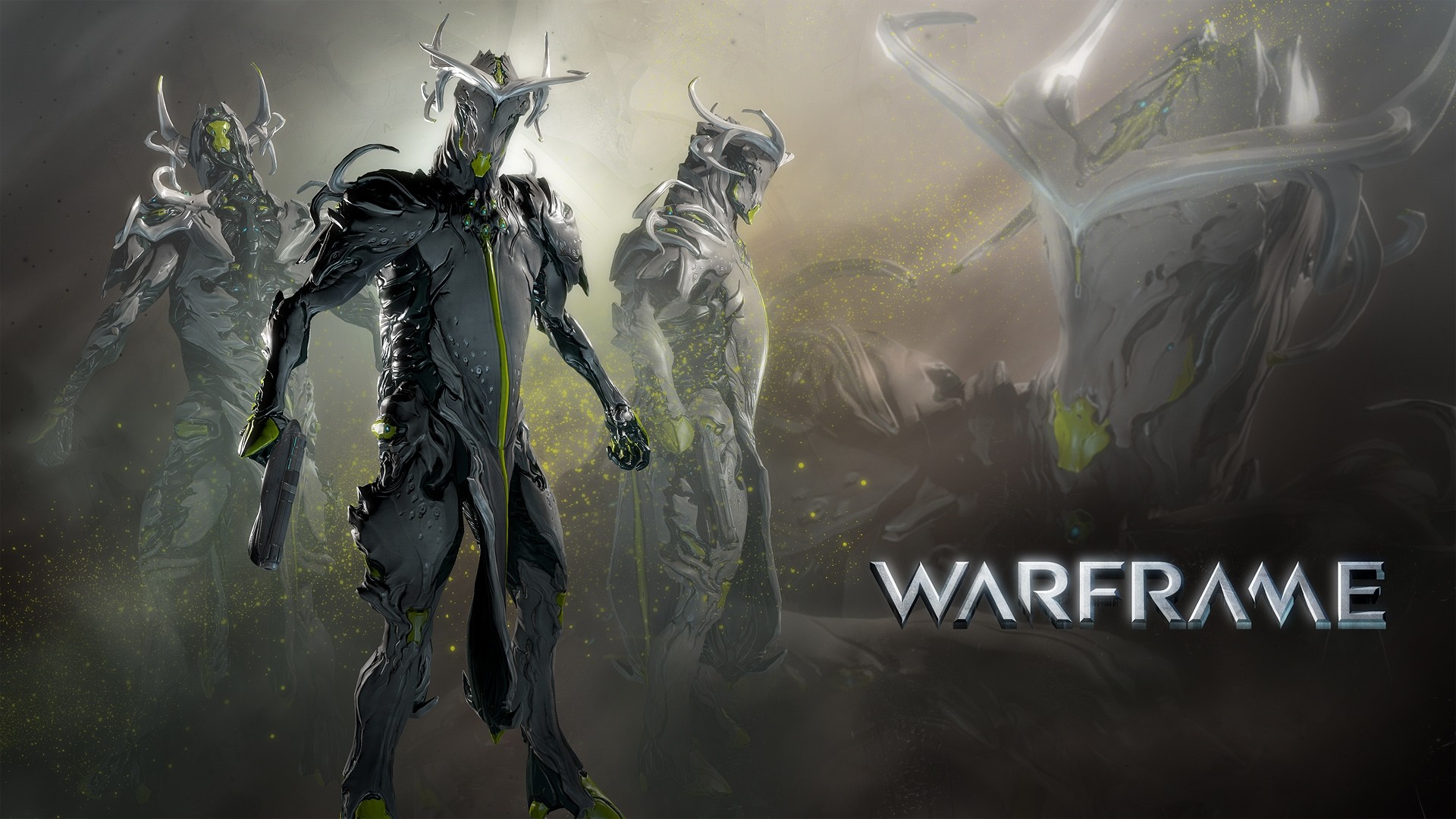 Warframe, Logo Warframe, Ash, Gruppo di Warframe, 16:9 Full HD, sfondo widescreen