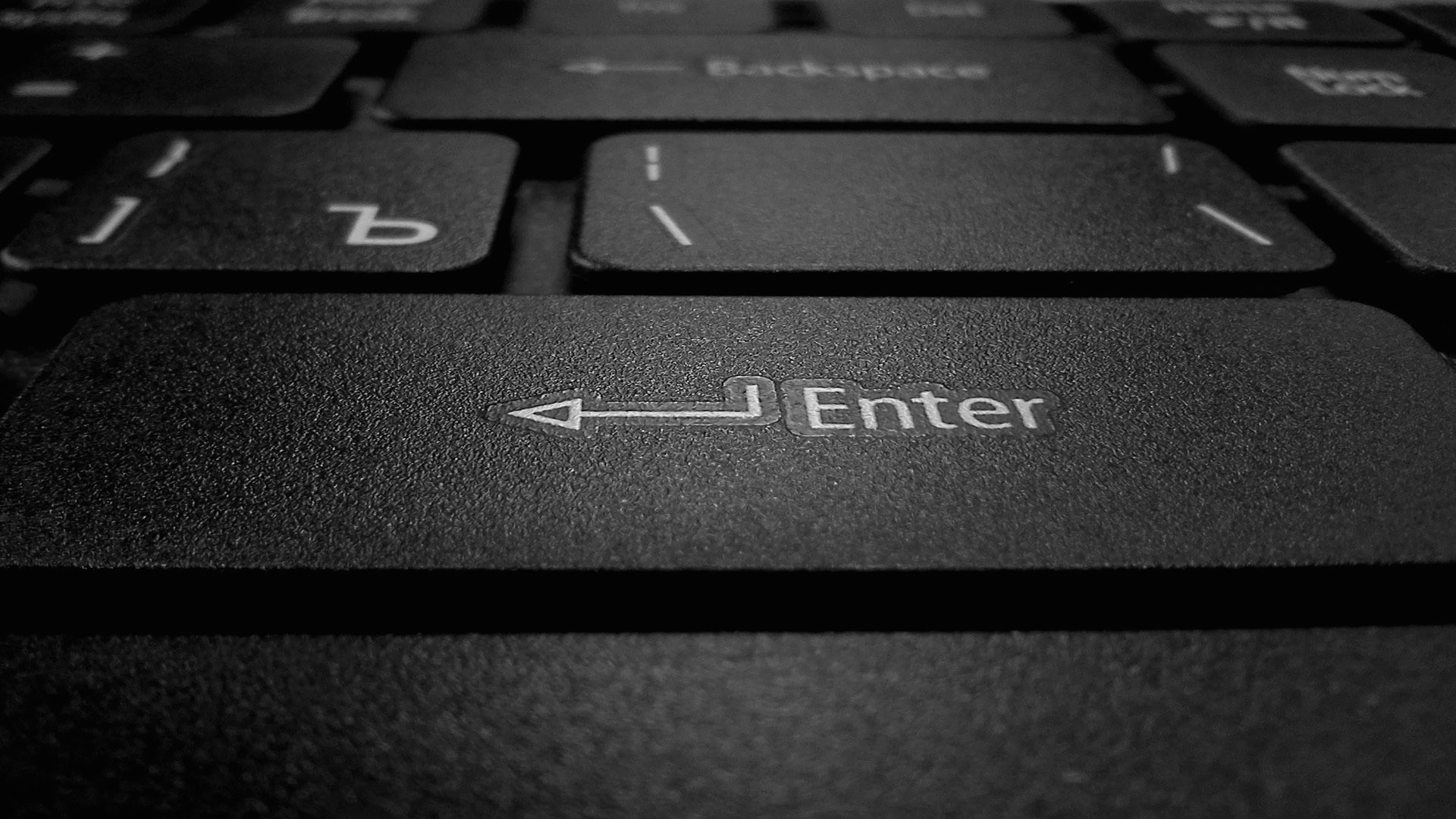 Tasto Invio, Tastiera, Macro, Nero, sfondo Full HD per computer