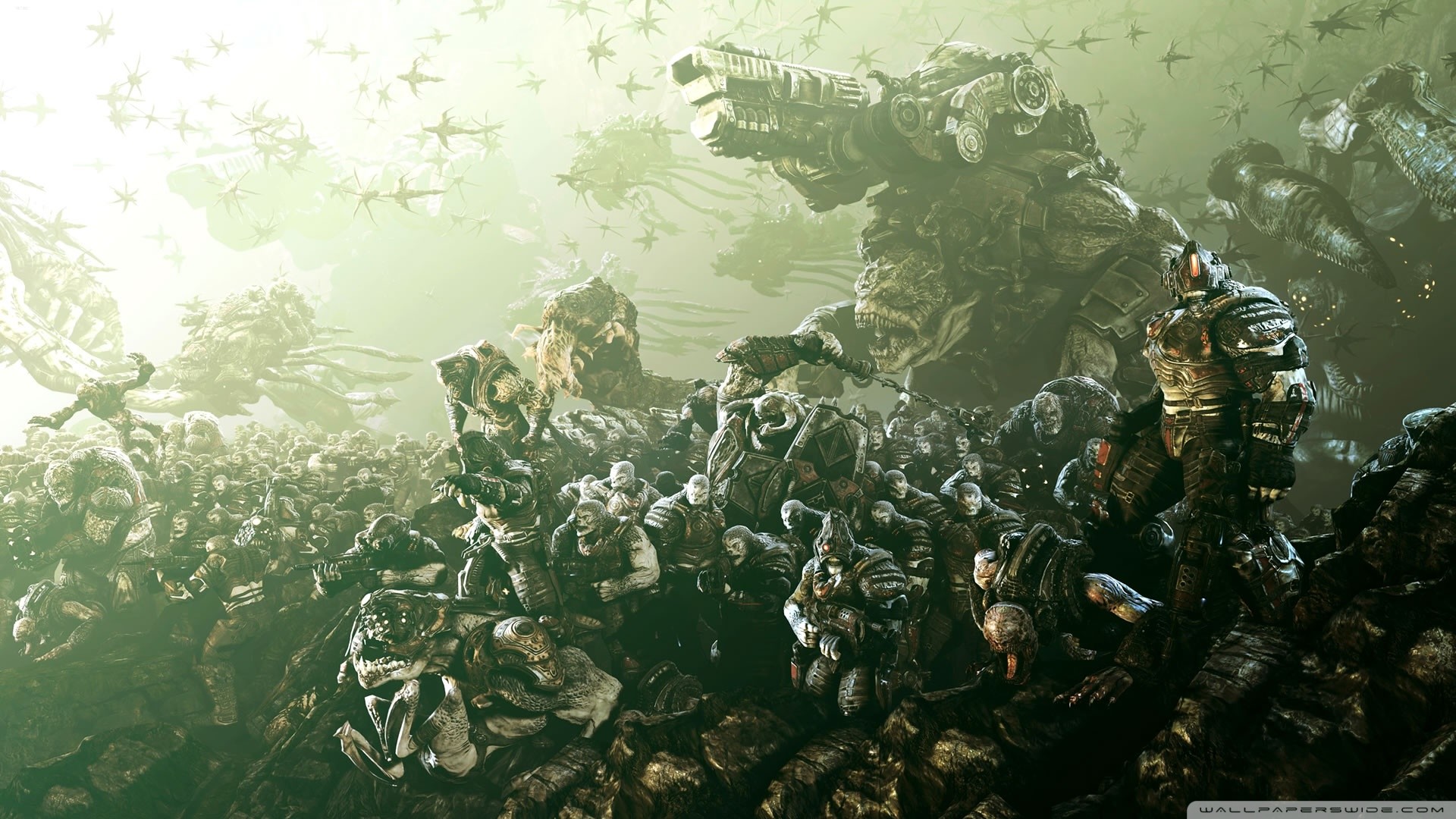 Esercito, Orda, Battaglia, Verde, 1920x1080, sfondo per PC