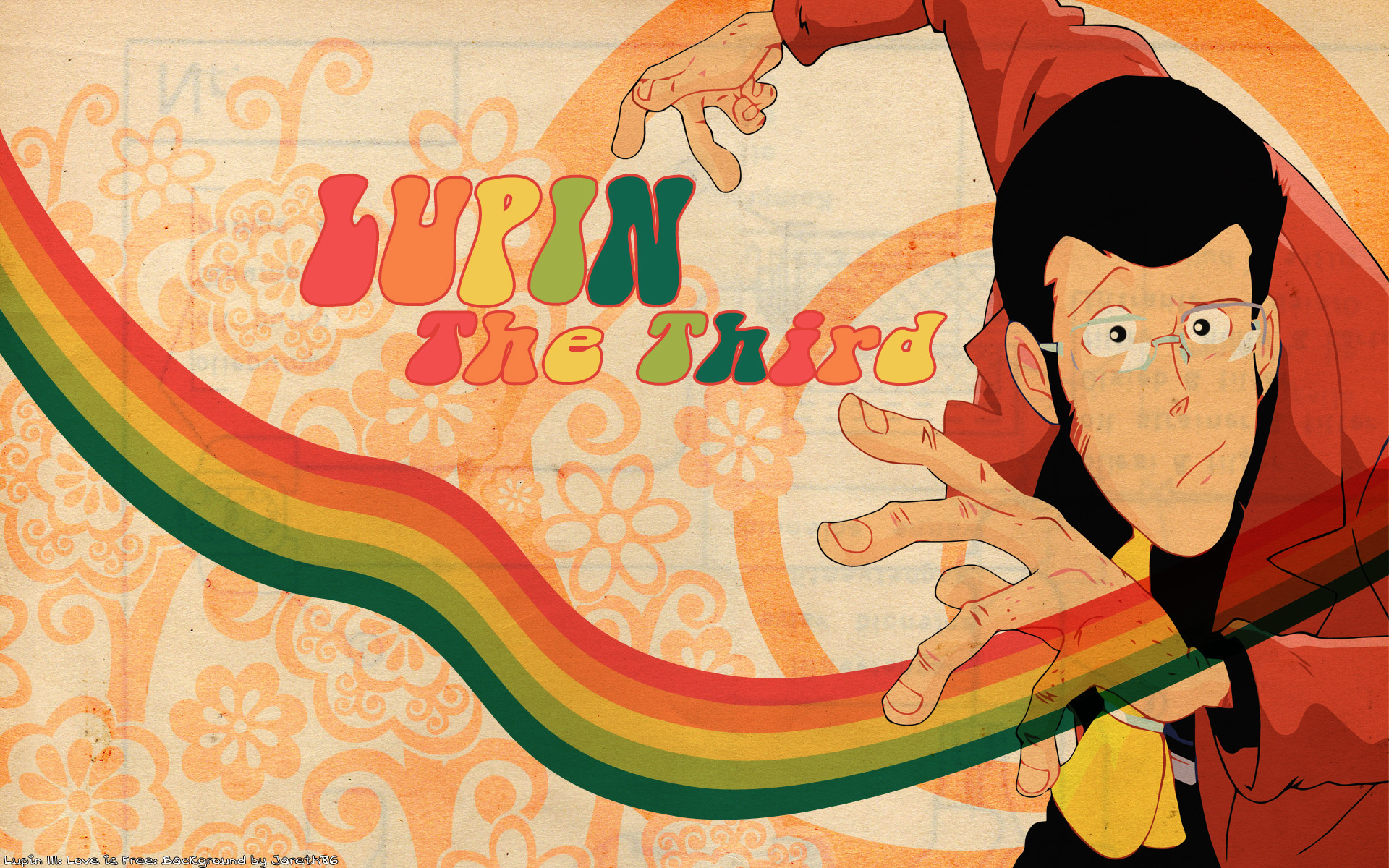 Lupin III, Arcobaleno, Retro, Logo, Full HD, wallpaper desktop