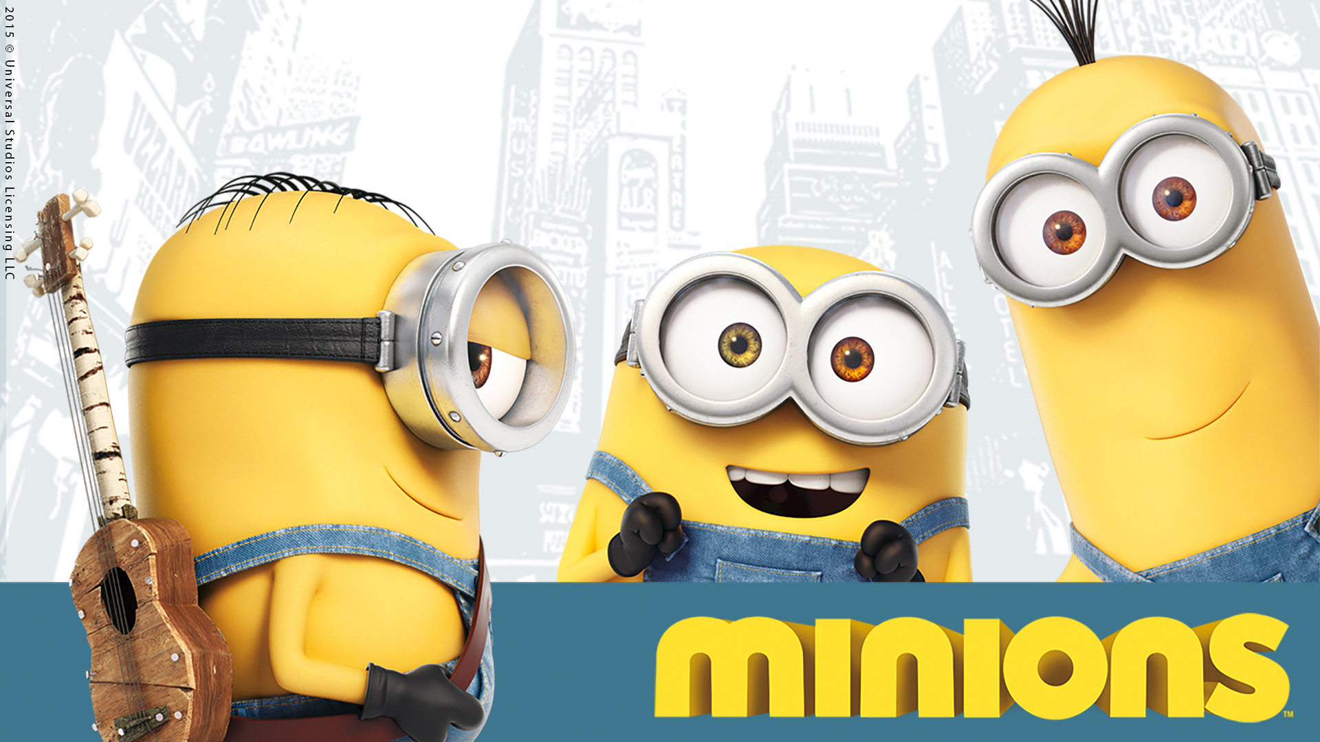 Minions, Logo, Kevin, Stuart, Bob, 1920x1080, immagine di sfondo