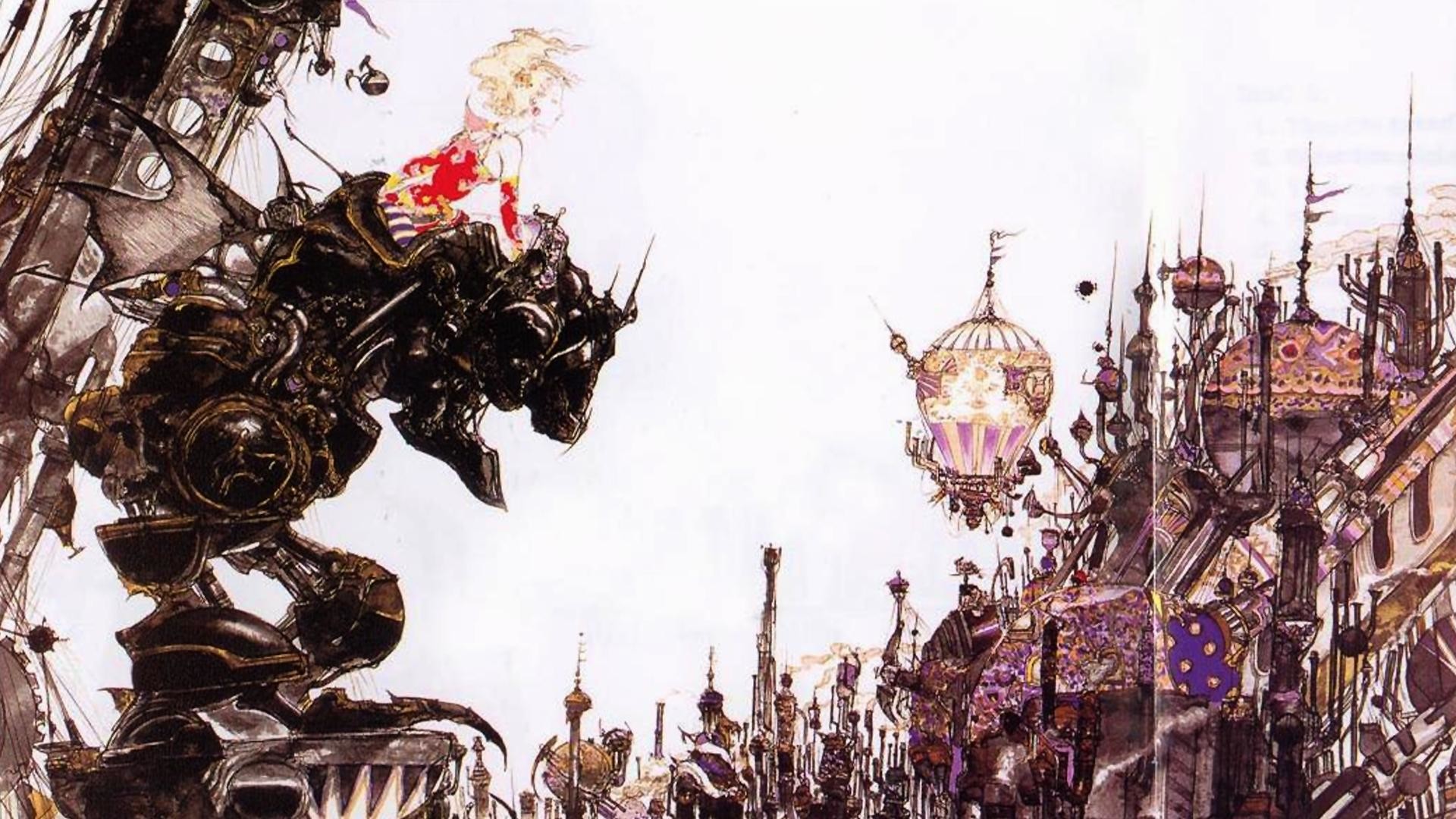 Terra Branford, Final Fantasy VI, Yoshitaka Amano, Magitek Armor, sfondo desktop 1920x1080
