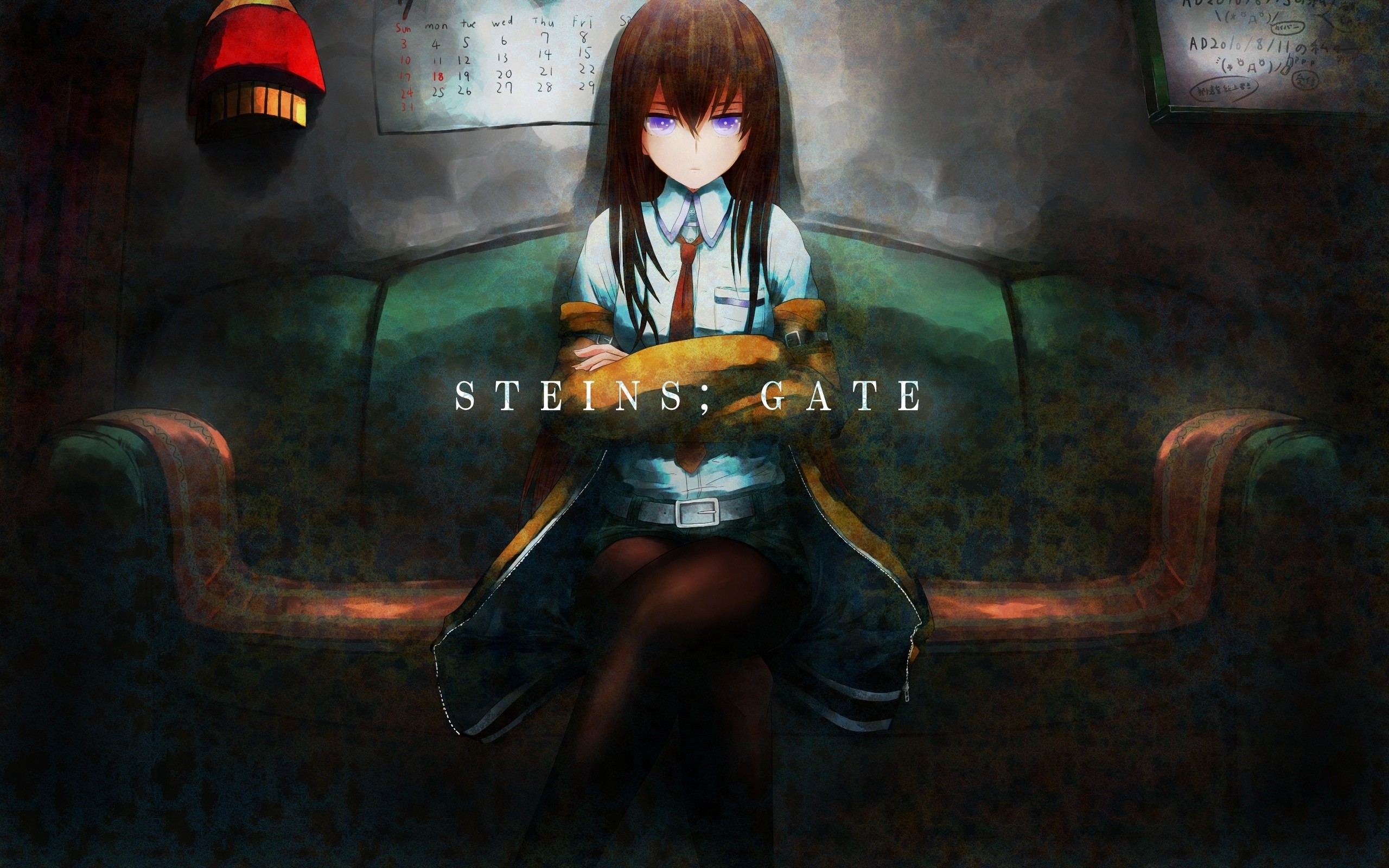 Kurisu Makise, Steins;Gate, Divano, Anime, 2560x1600, immagine di sfondo
