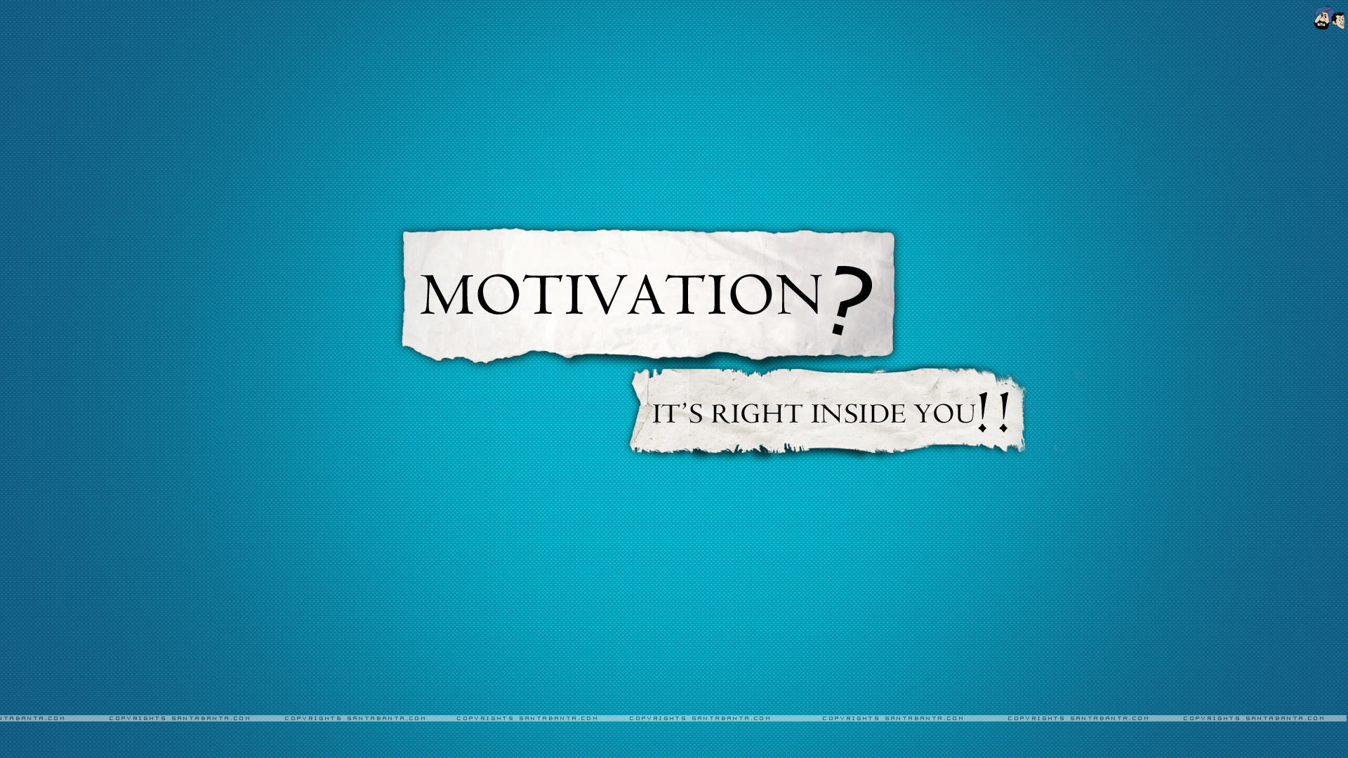 Motivation? It's right inside you, Carta strappata, Tipografia, Azzurro, Minimalista, sfondo per PC