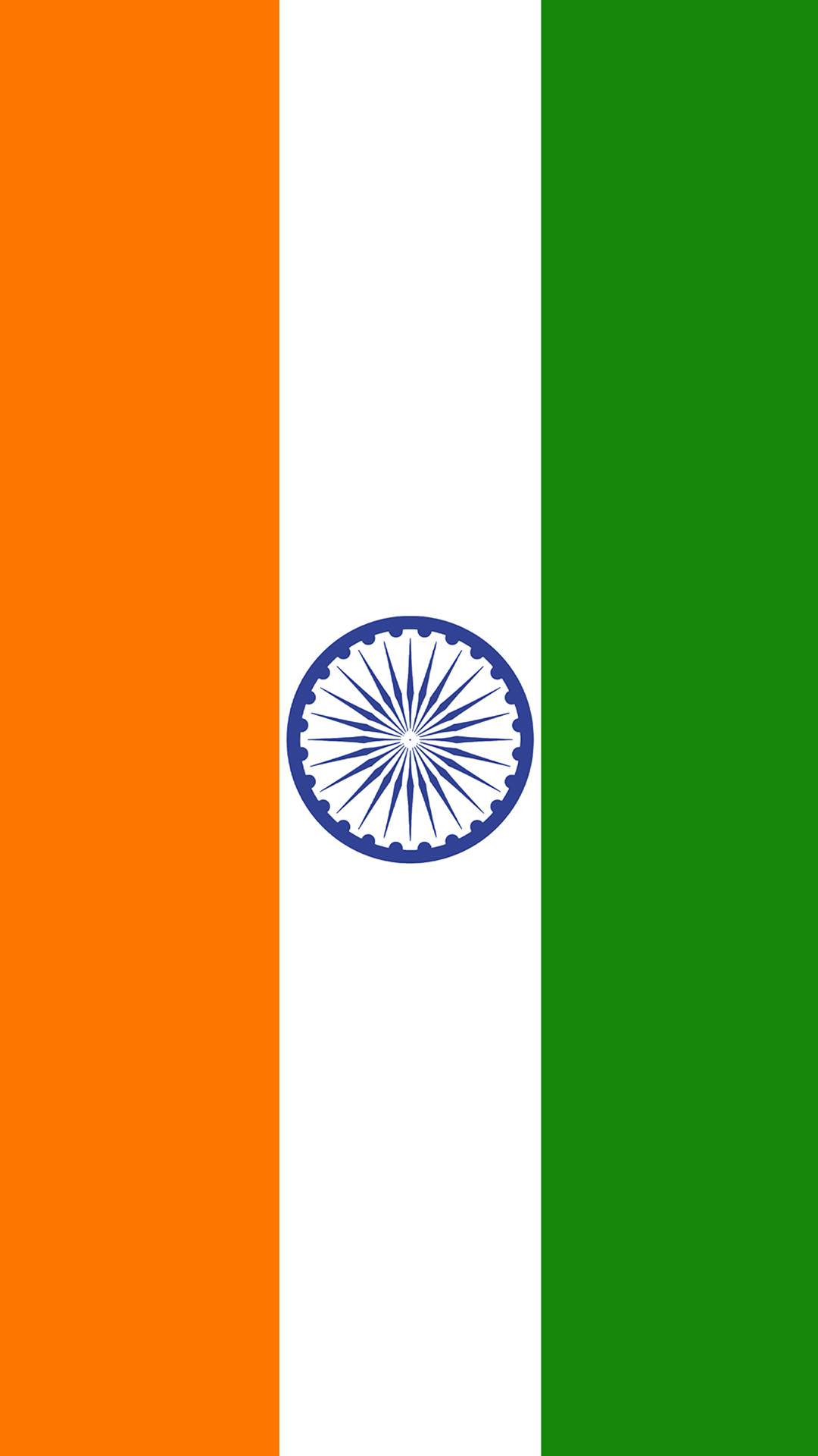 Bandiera dell'India, Ashoka Chakra, Tricolore, Minimalista, Full HD, sfondo per smartphone