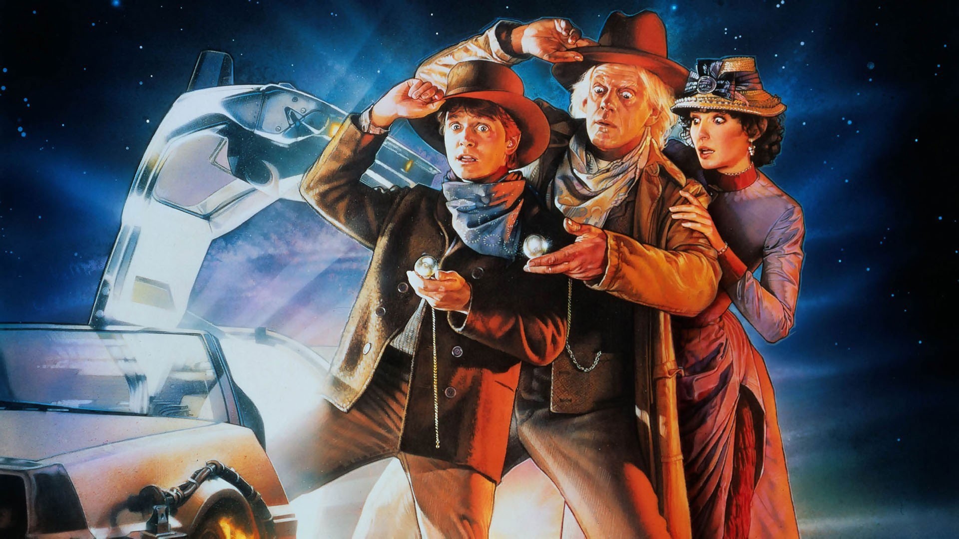 Ritorno al futuro - Parte III, Marty McFly, Doc Brown, Clara Clayton, Locandina, sfondo Full HD