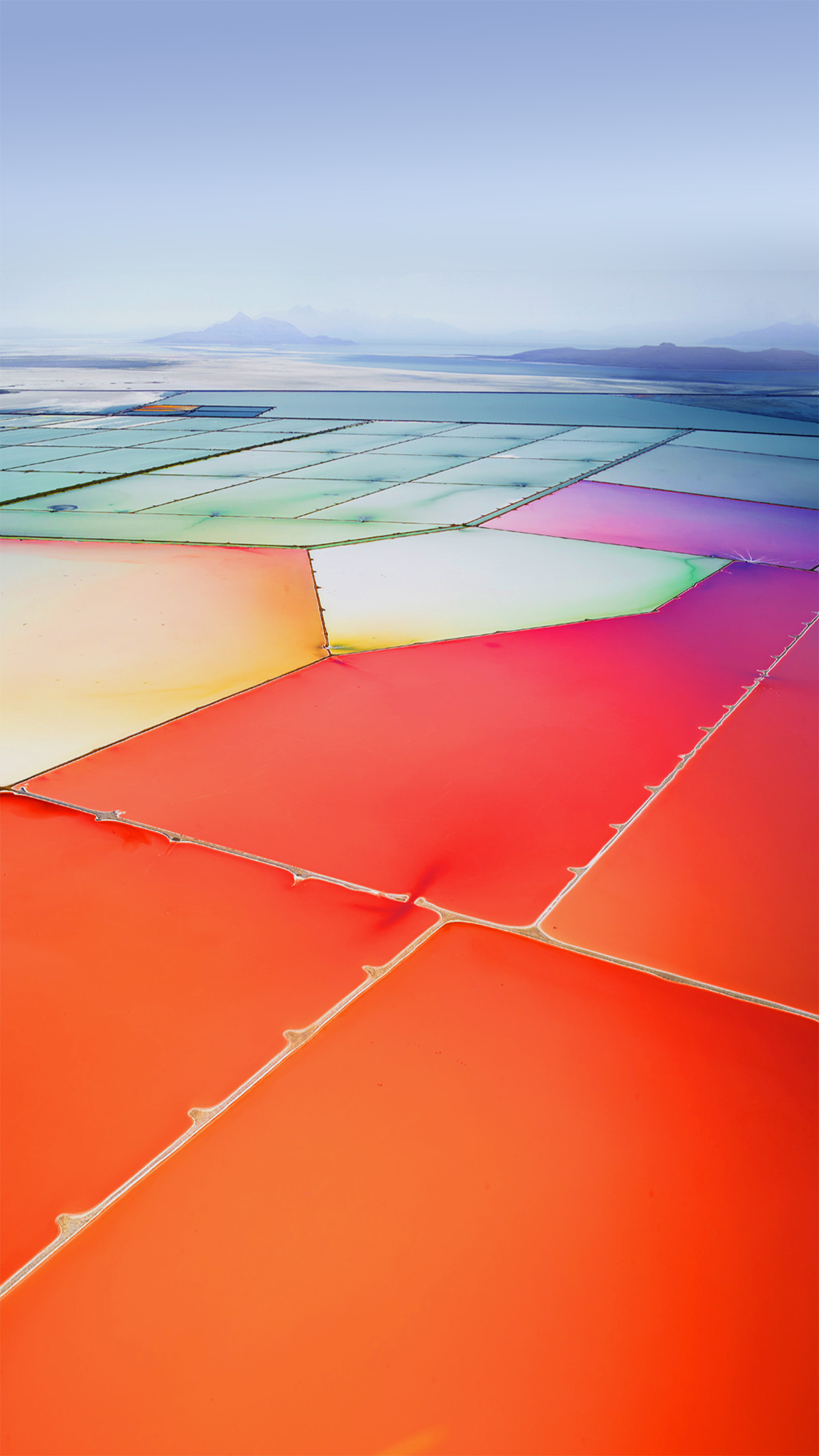 Saline, Vista aerea, Arancione, immagine di sfondo iPhone