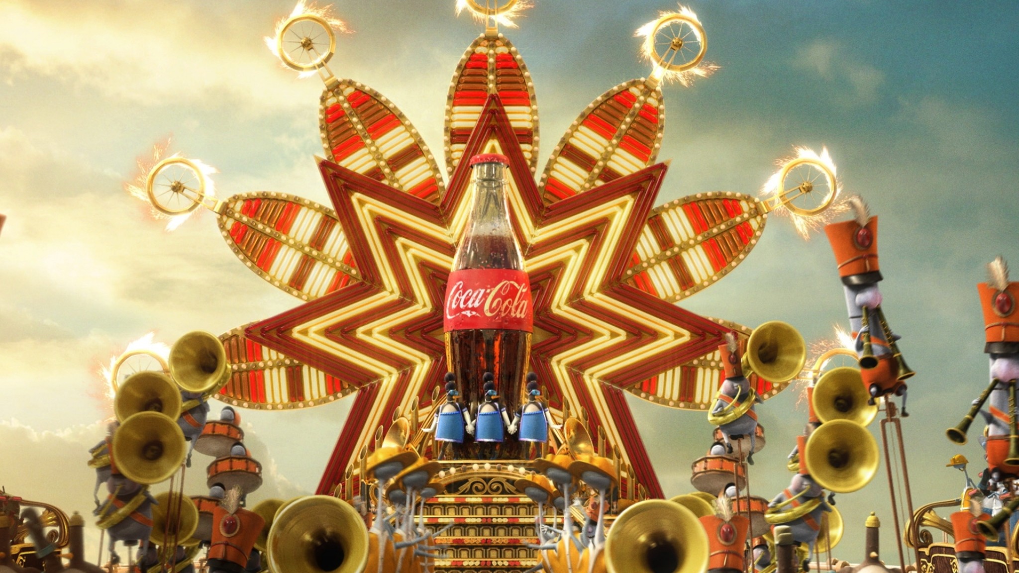 Coca-Cola, Bottiglia, Arte digitale, Fantasia, Full HD, sfondo desktop