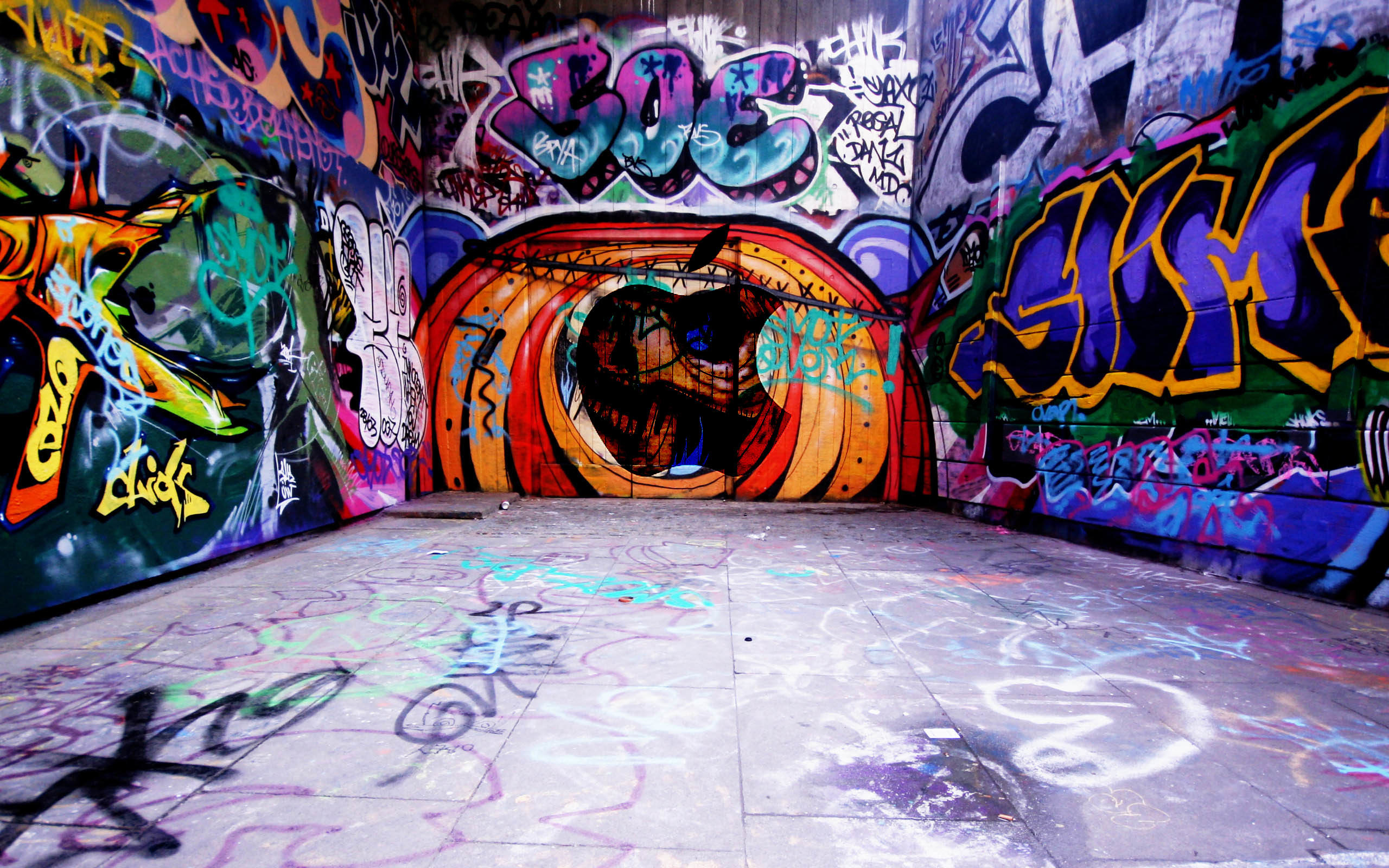 Graffiti, Street art, Muri dipinti, Colori vivaci, 2560x1600, immagine di sfondo