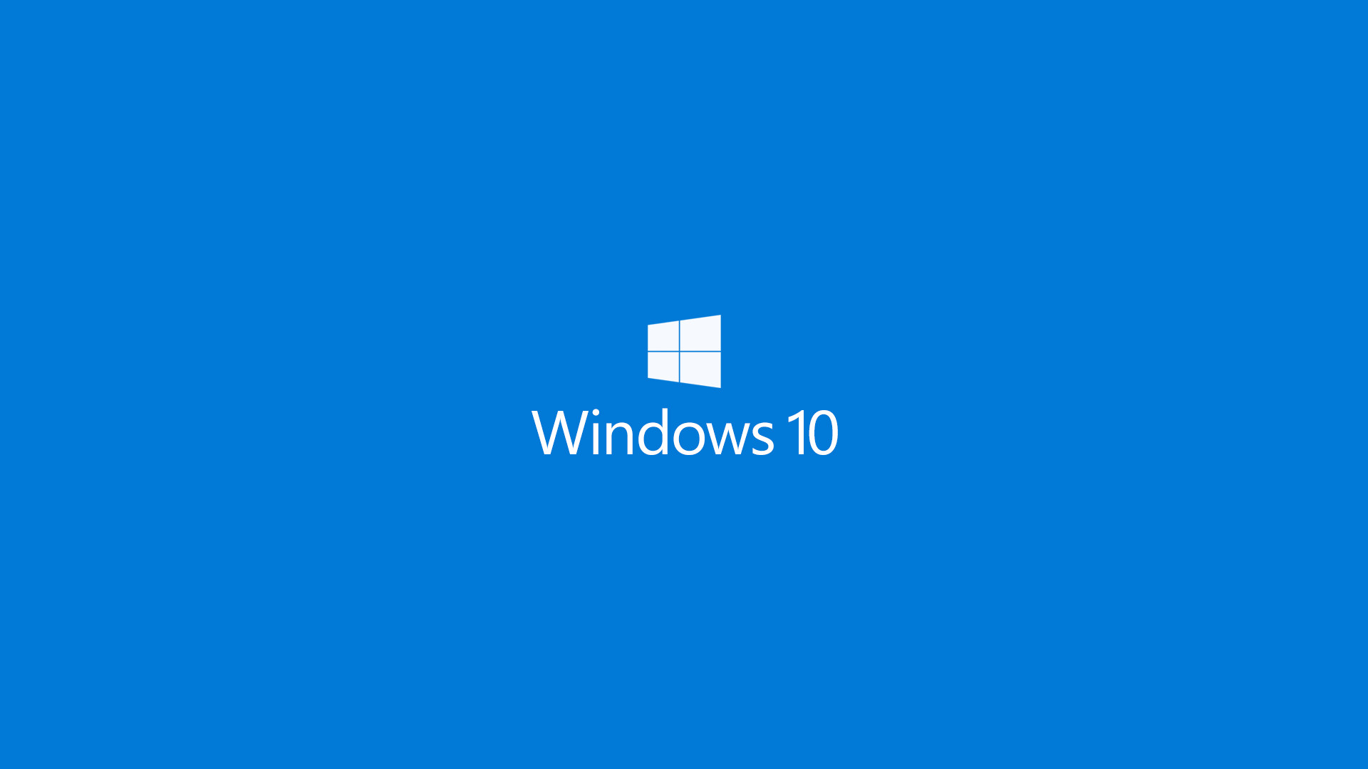 Windows 10, Logo Windows, Blu, Flat design, Full HD, sfondo per portatile