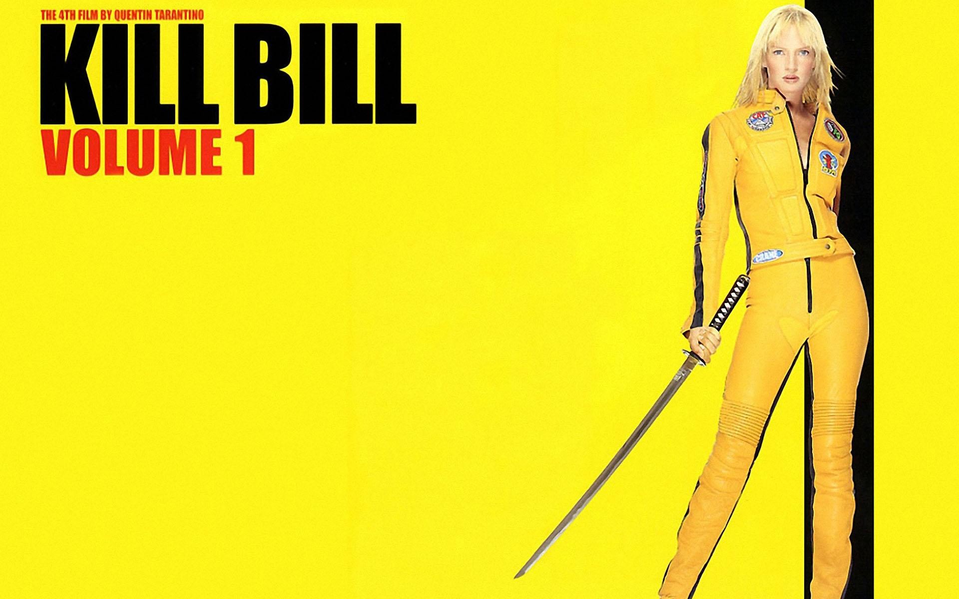 Kill Bill: Volume 1, La Sposa, Uma Thurman, Locandina, Tuta gialla, sfondo MacBook Air