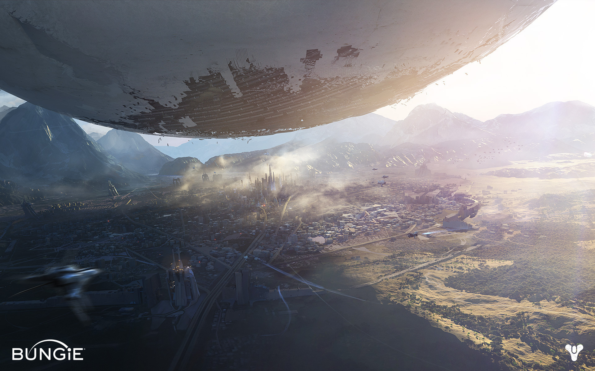 Destiny, Viaggiatore, Ultima Città, Bungie, Paesaggio, 1920x1200, sfondo per PC