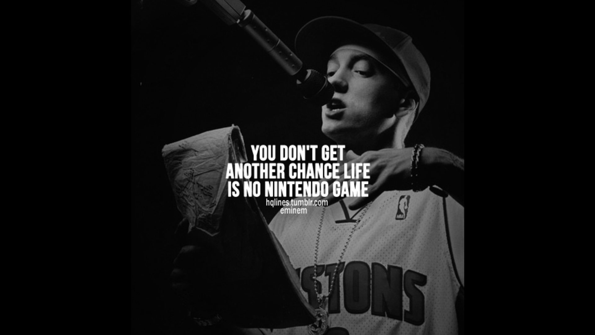 Eminem, Citazione, Microfono, Detroit Pistons, Full HD 1080p, sfondo desktop