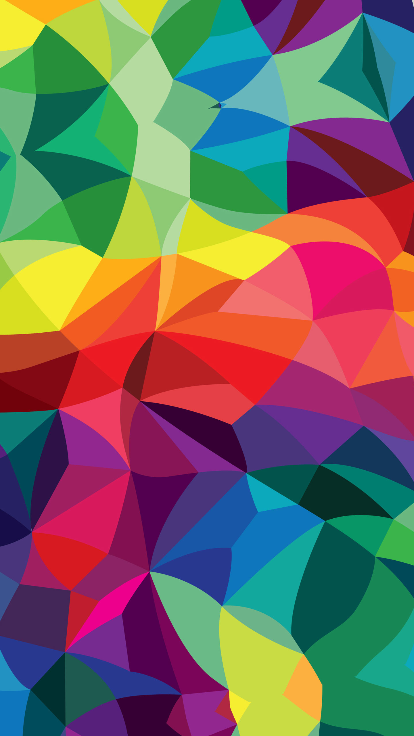 Samsung Galaxy S5, Poligoni, Colori vivaci, QHD+, wallpaper per smartphone