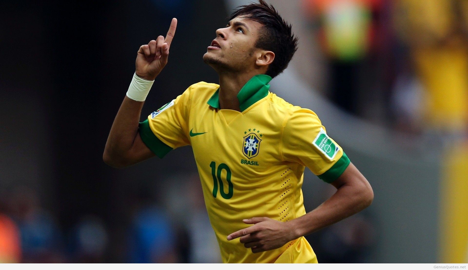 Neymar, Nazionale brasiliana, Esultanza, Numero 10, Full HD, wallpaper per PC