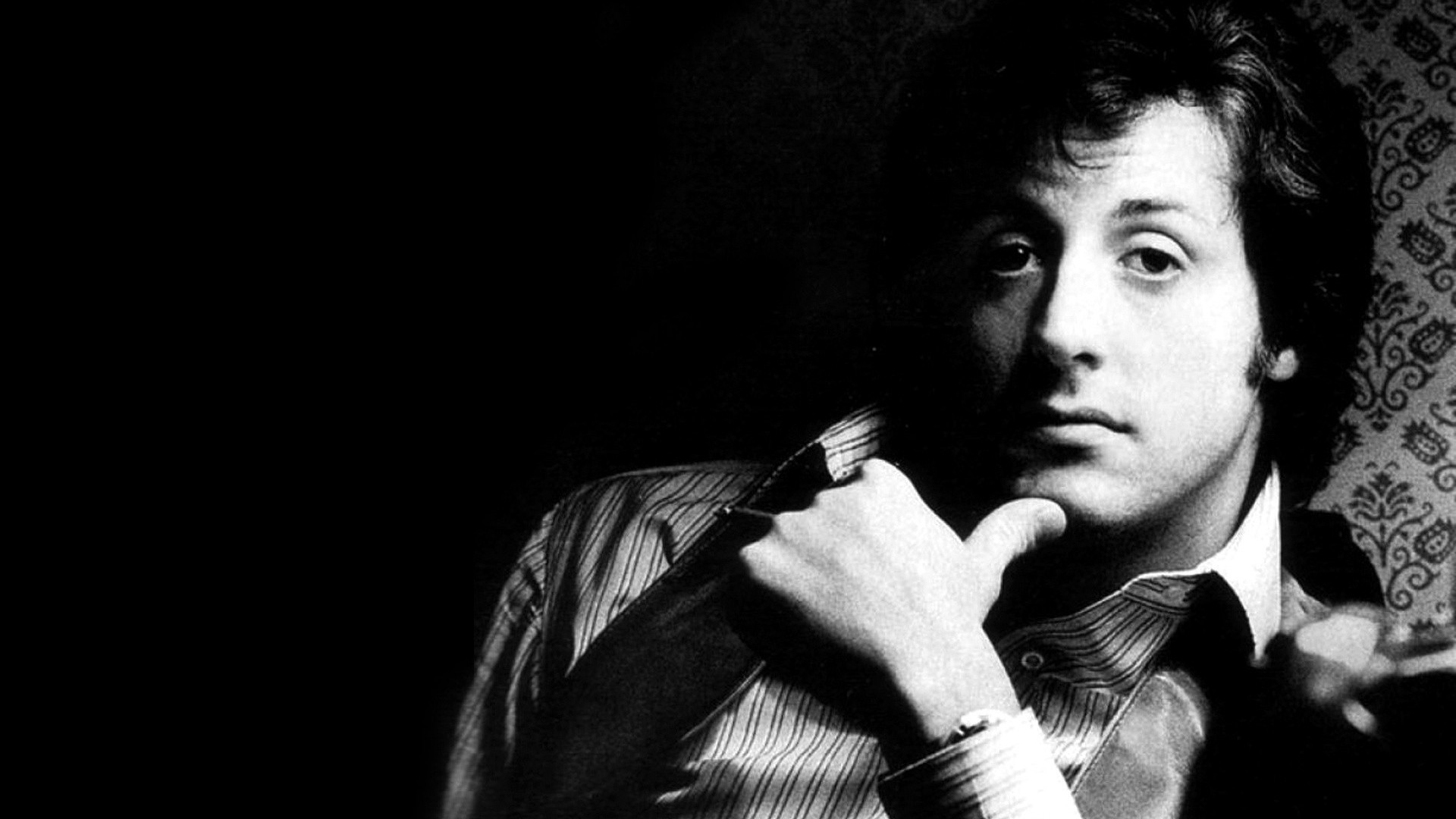 Sylvester Stallone, Ritratto, Bianco e nero, 1920x1080, immagine di sfondo