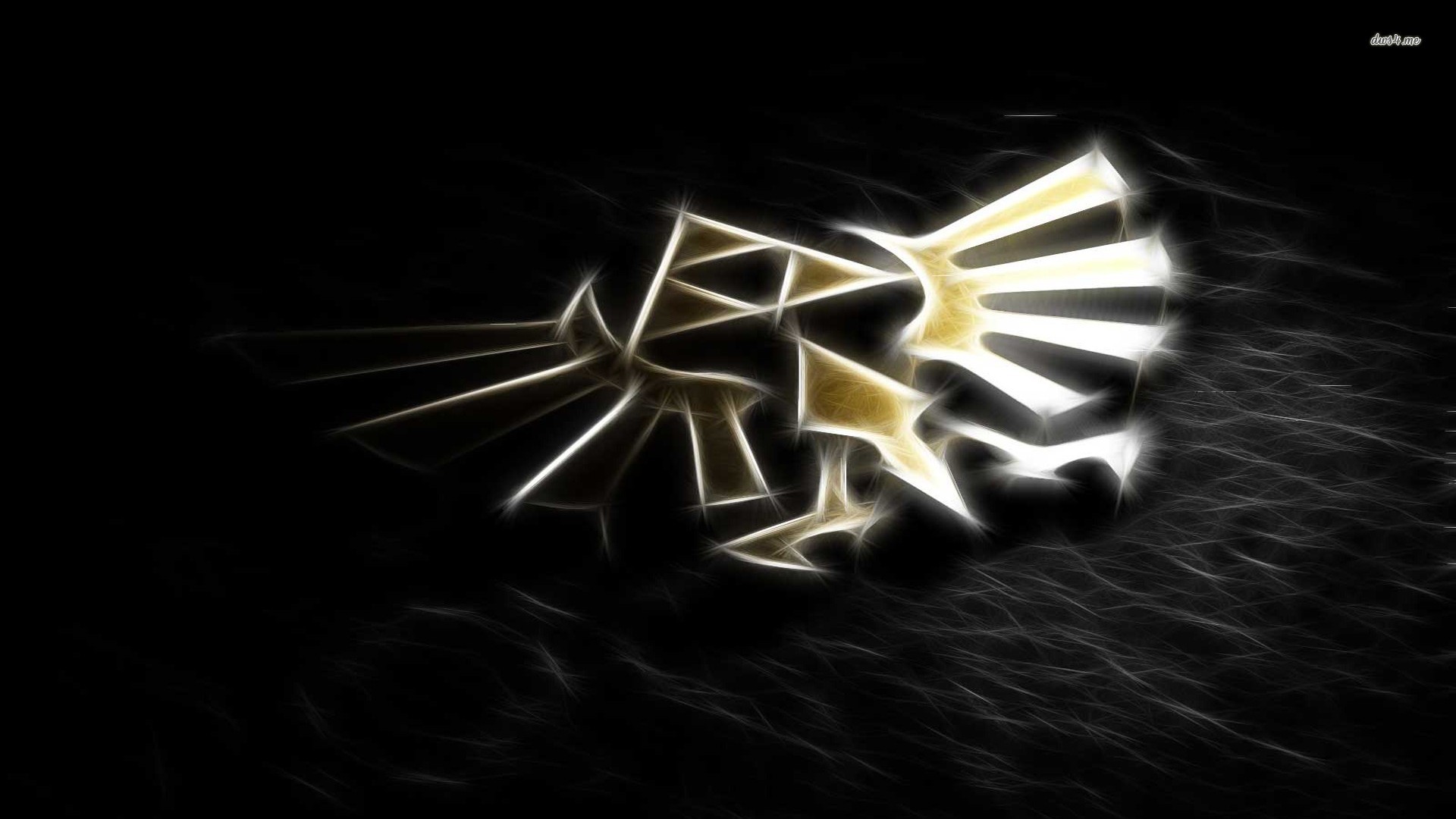 Stemma di Hyrule, Fractal, Sfondo nero, Full HD, wallpaper desktop