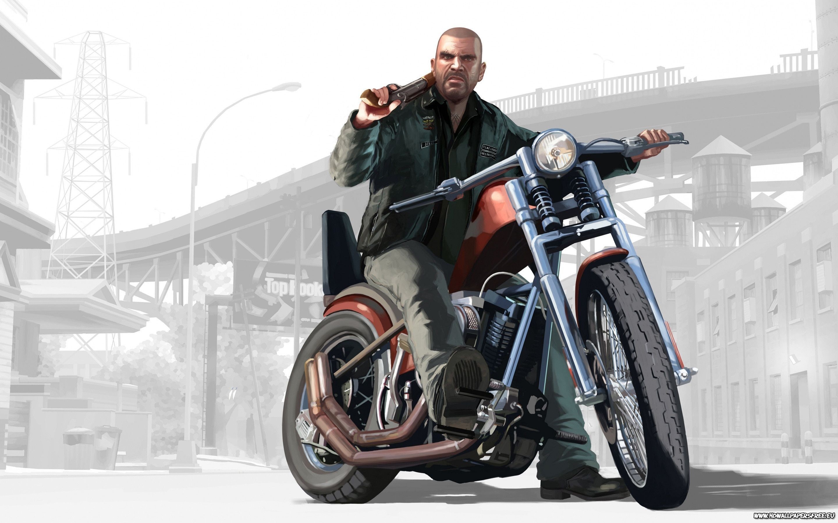 Johnny Klebitz, Grand Theft Auto IV: The Lost and Damned, Motocicletta, Chopper, sfondo 2K