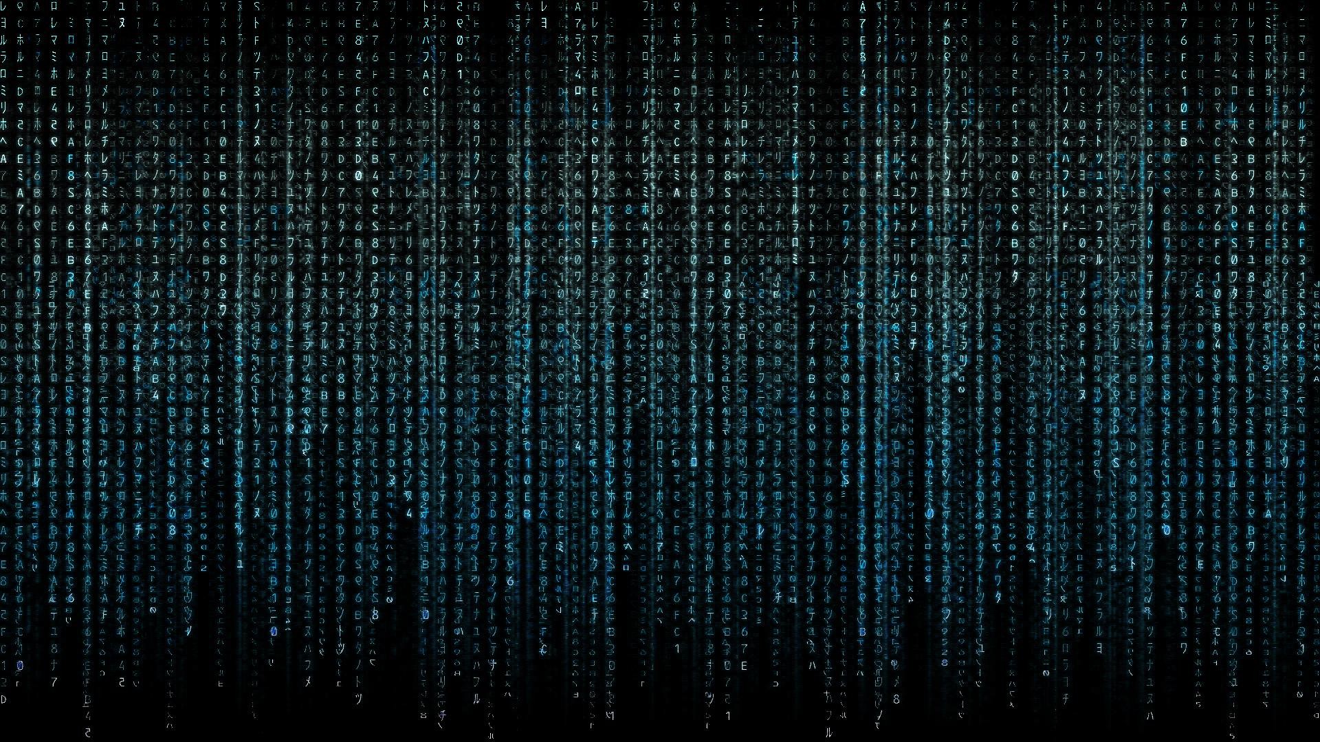 Matrix, Codice digitale, Blu, Full HD, sfondo Windows 11
