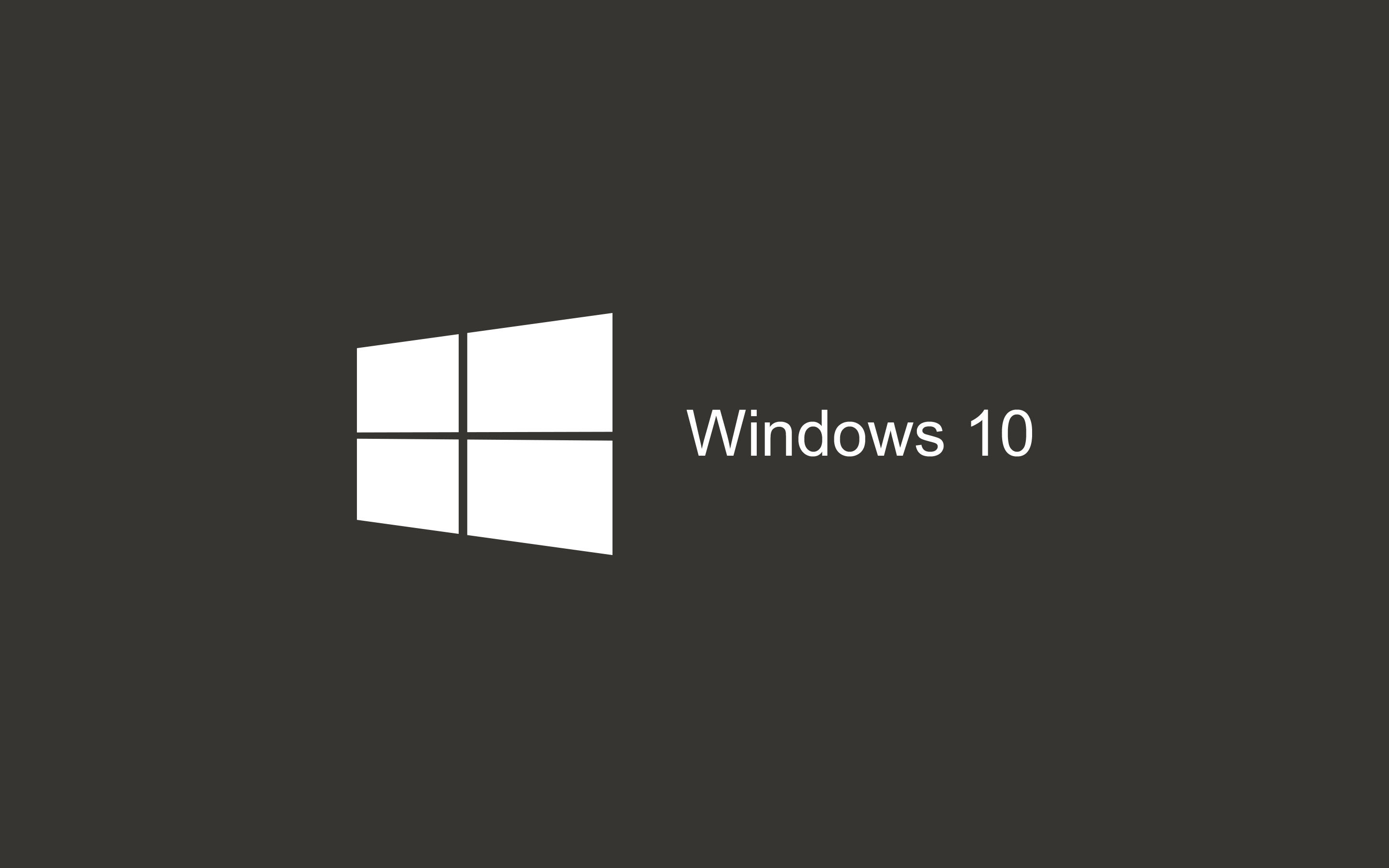 Windows 10, Logo Windows, Sfondo grigio, Minimalista, 2K, wallpaper desktop