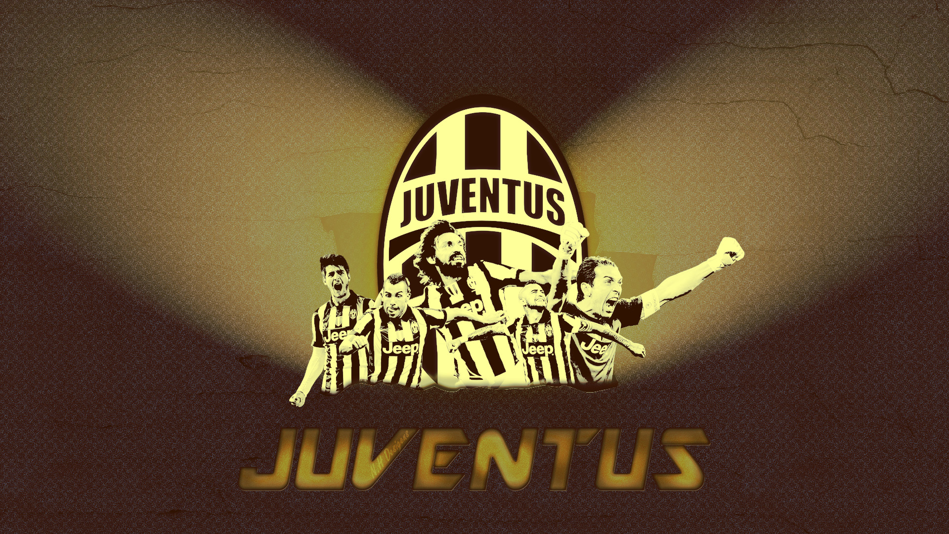 Juventus, Stemma Juventus, Squadra, Dorato, 16:9 Full HD, sfondo widescreen