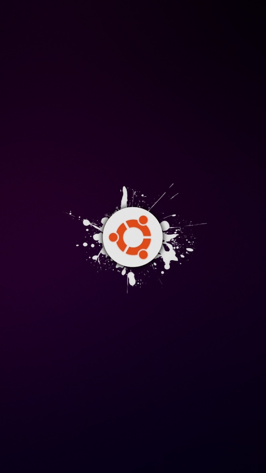 Logo Ubuntu, Schizzi, Viola, Full HD, sfondo verticale per cellulare