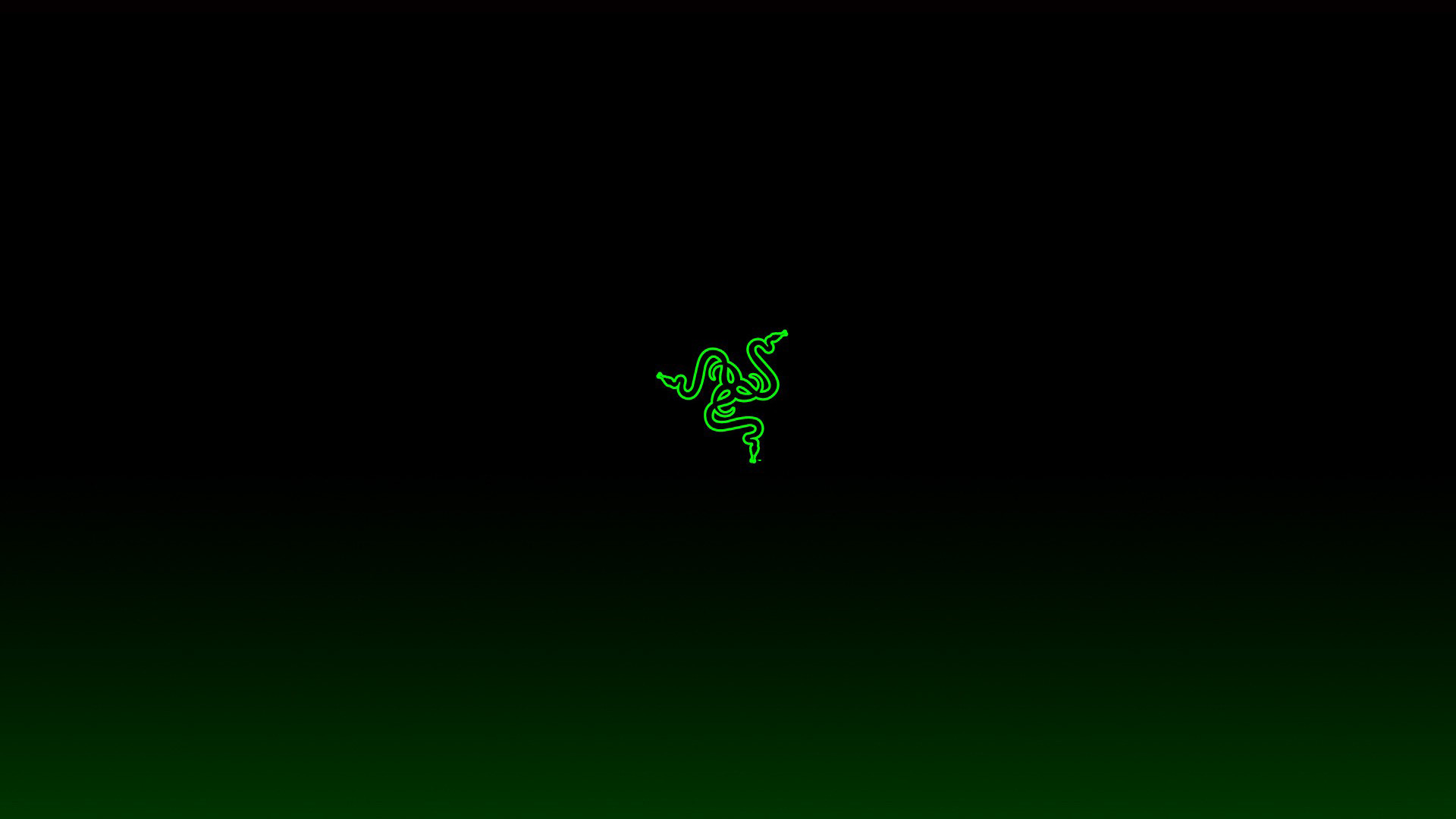 Razer, Logo Razer, Minimalismo, Sfumatura verde, Full HD, sfondo desktop