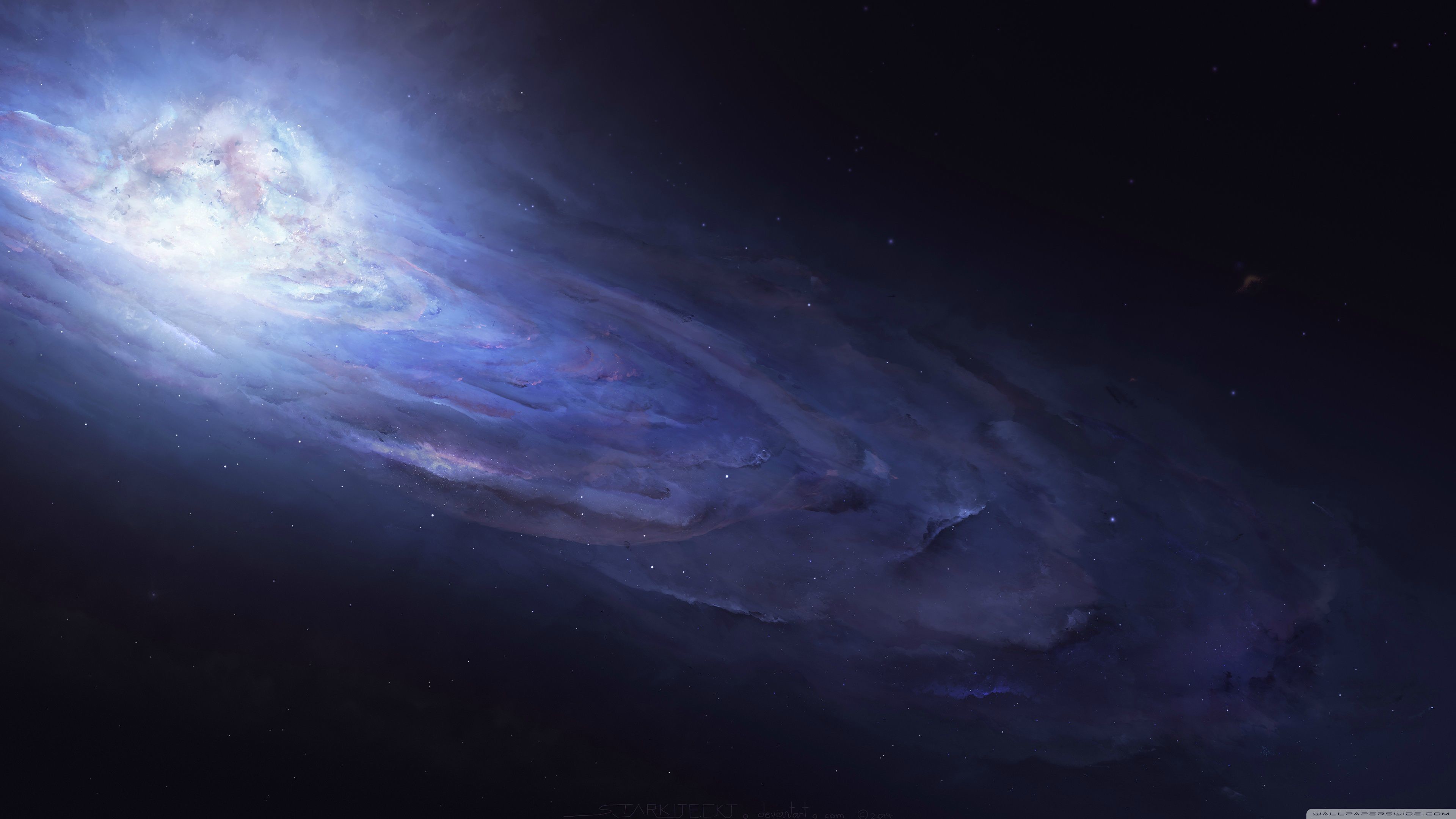 Galassia, Nebulosa, Viola, Spazio profondo, 3840x2160, immagine di sfondo