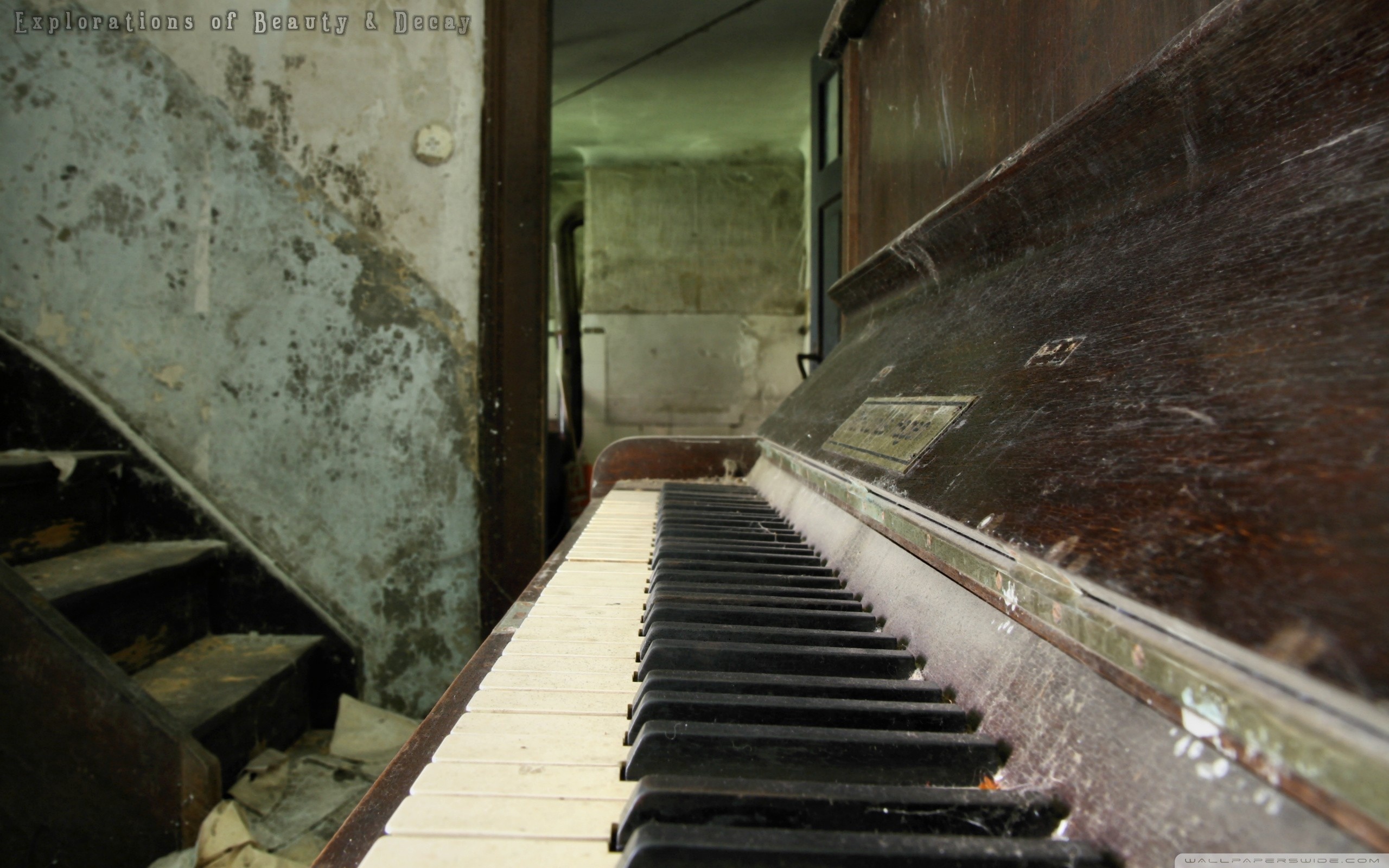 Pianoforte abbandonato, Urbex, Tasti, 2560x1600, sfondo per PC