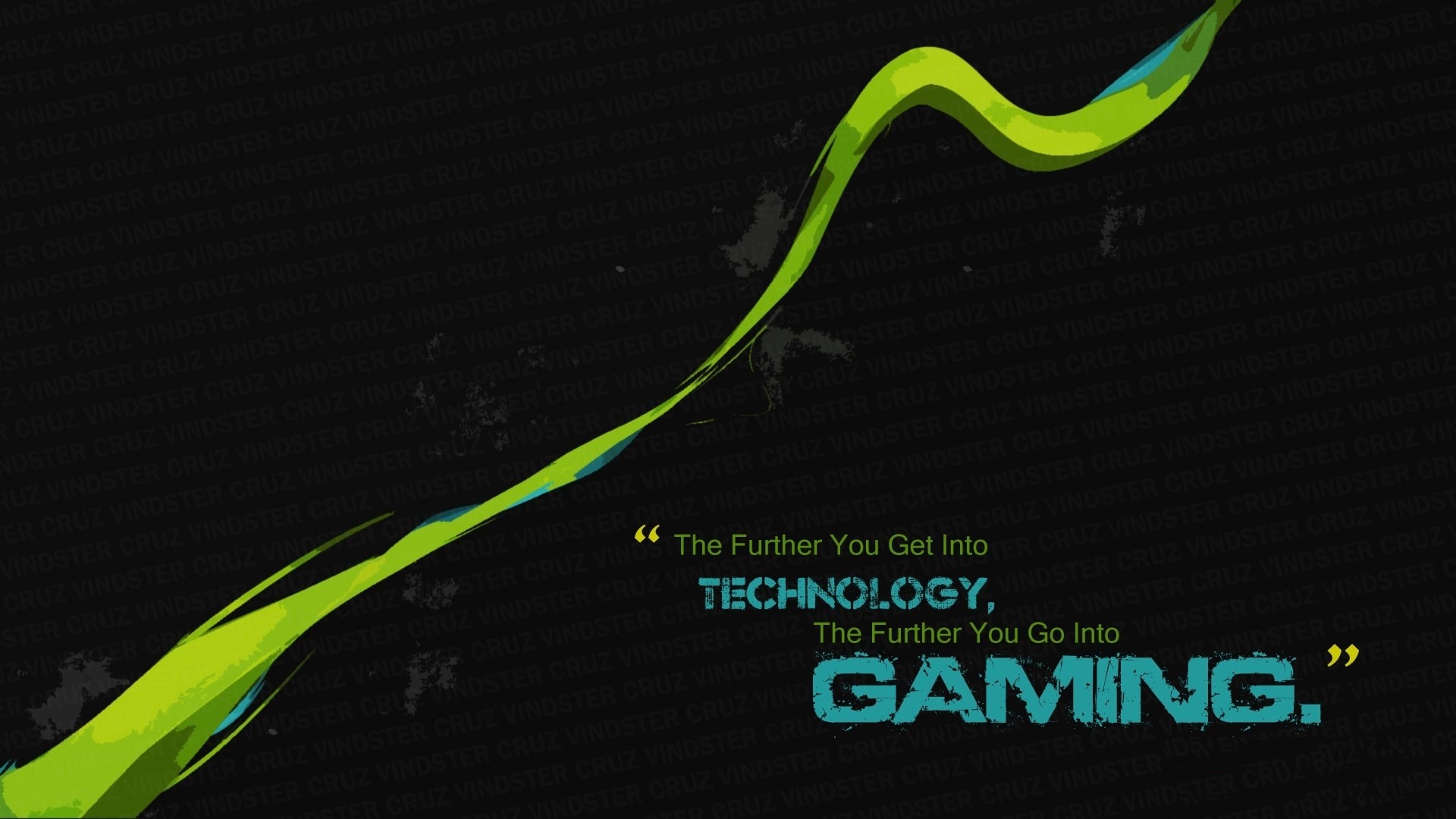 Citazione, Technology, Gaming, Onda verde, Sfondo nero, 1920x1080, wallpaper desktop