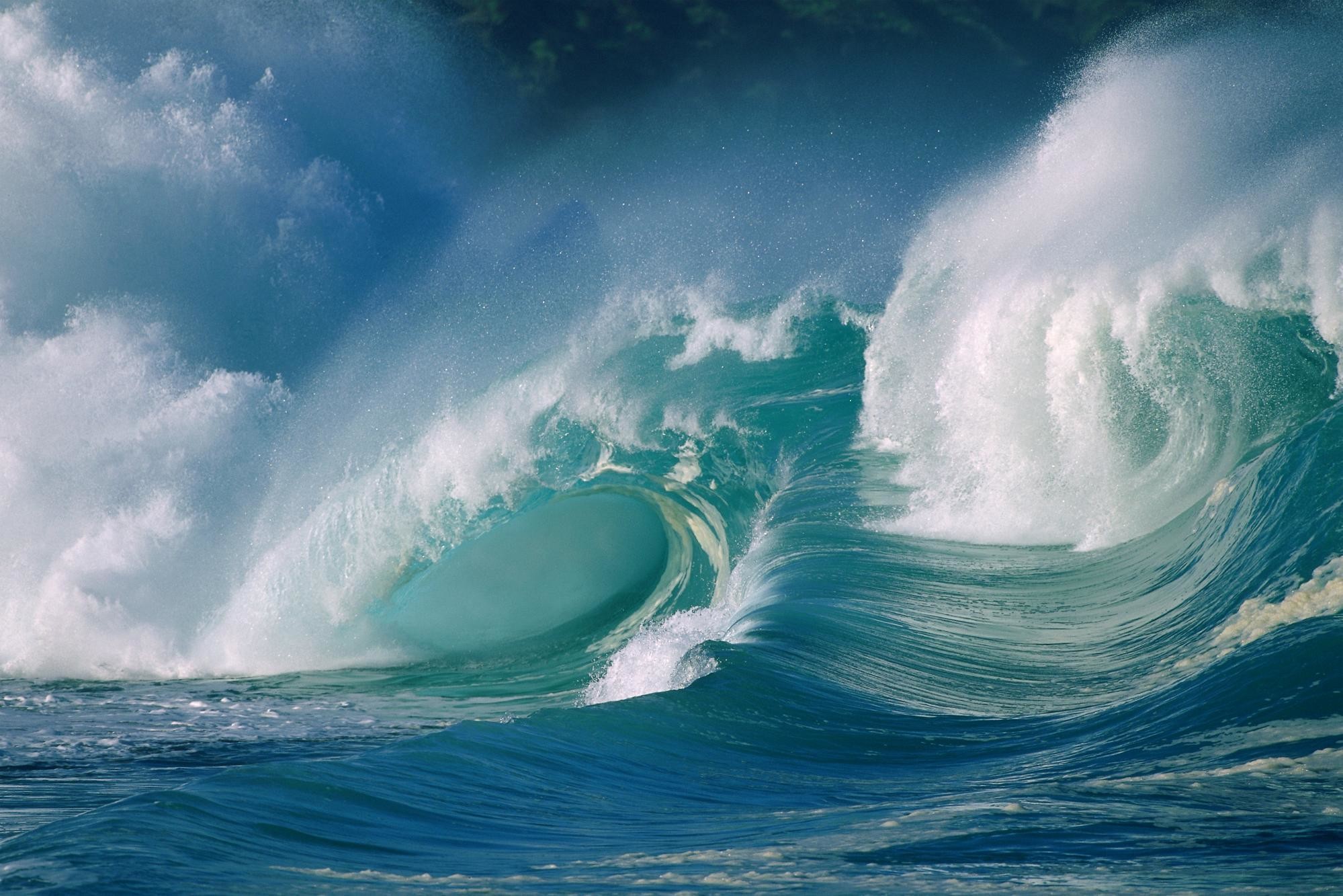 Onde giganti, Schiuma, Mare in tempesta, Full HD, sfondo per PC