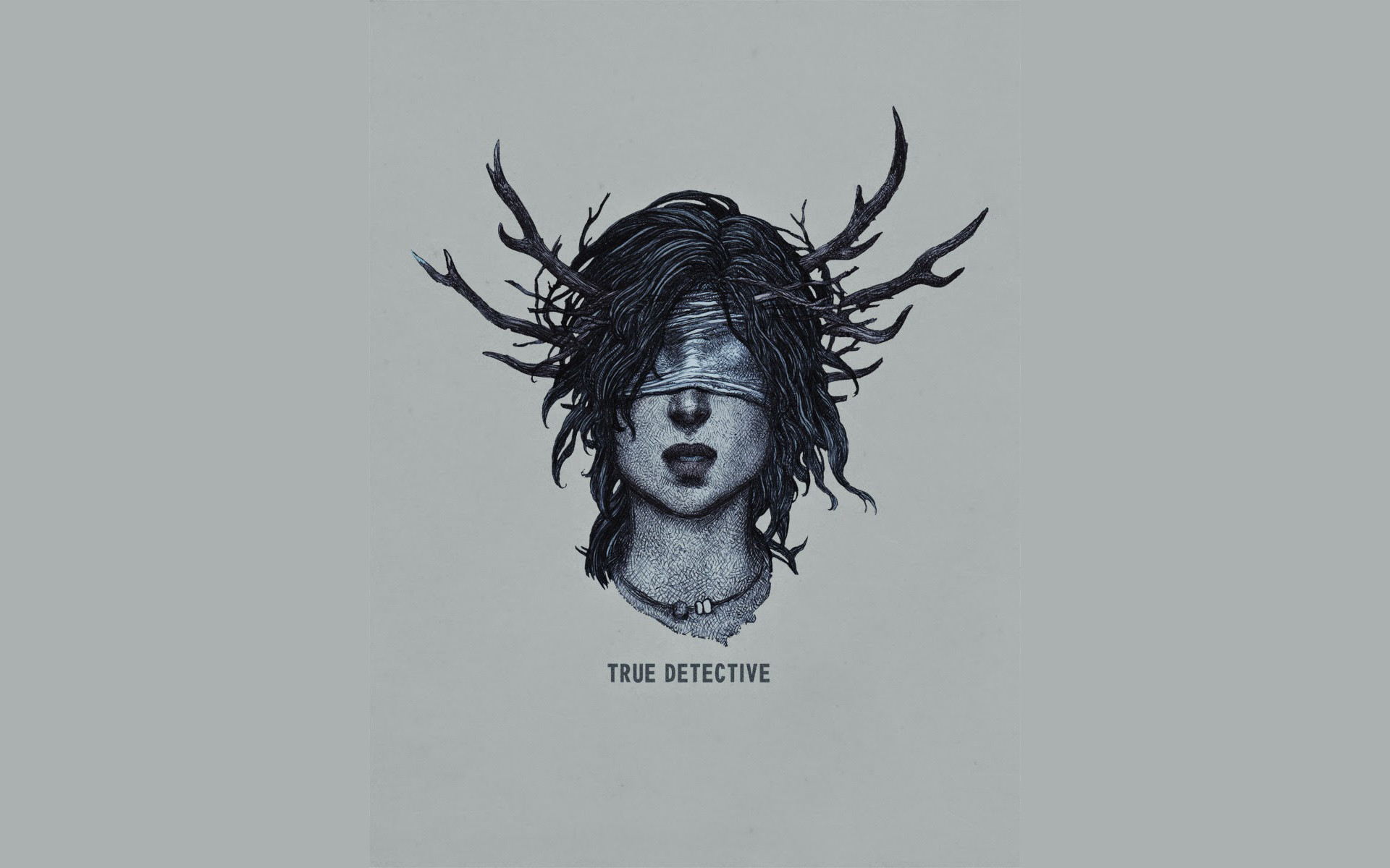 True Detective, Ragazza con corna, Benda, Illustrazione, 16:10 Full HD, sfondo widescreen