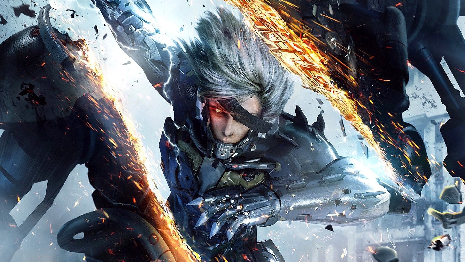 Raiden, Metal Gear Rising: Revengeance, Cyborg, Spada, Scintille, sfondo per portatile