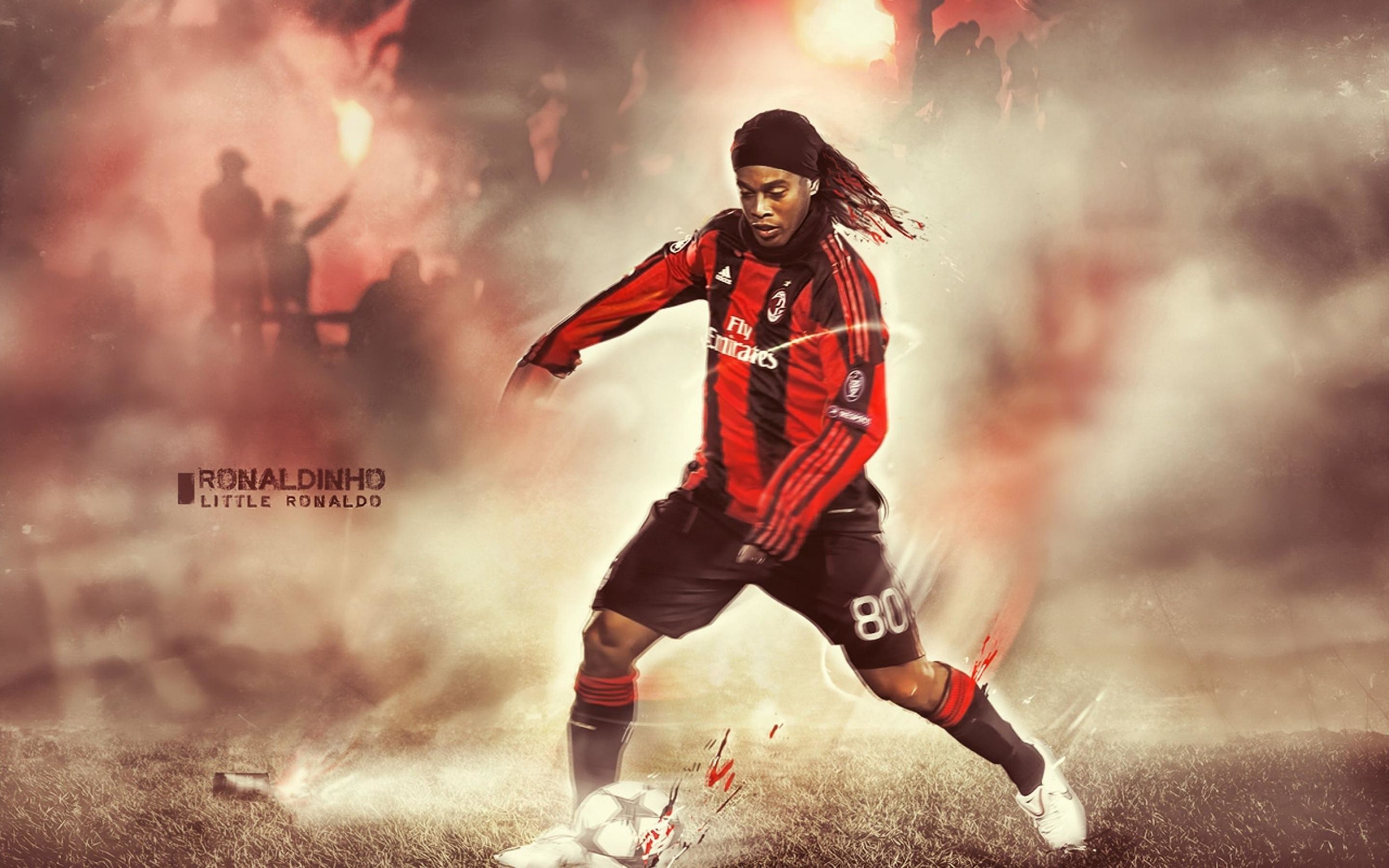 Ronaldinho, AC Milan, Calciatore, Pallone, 2K, sfondo desktop