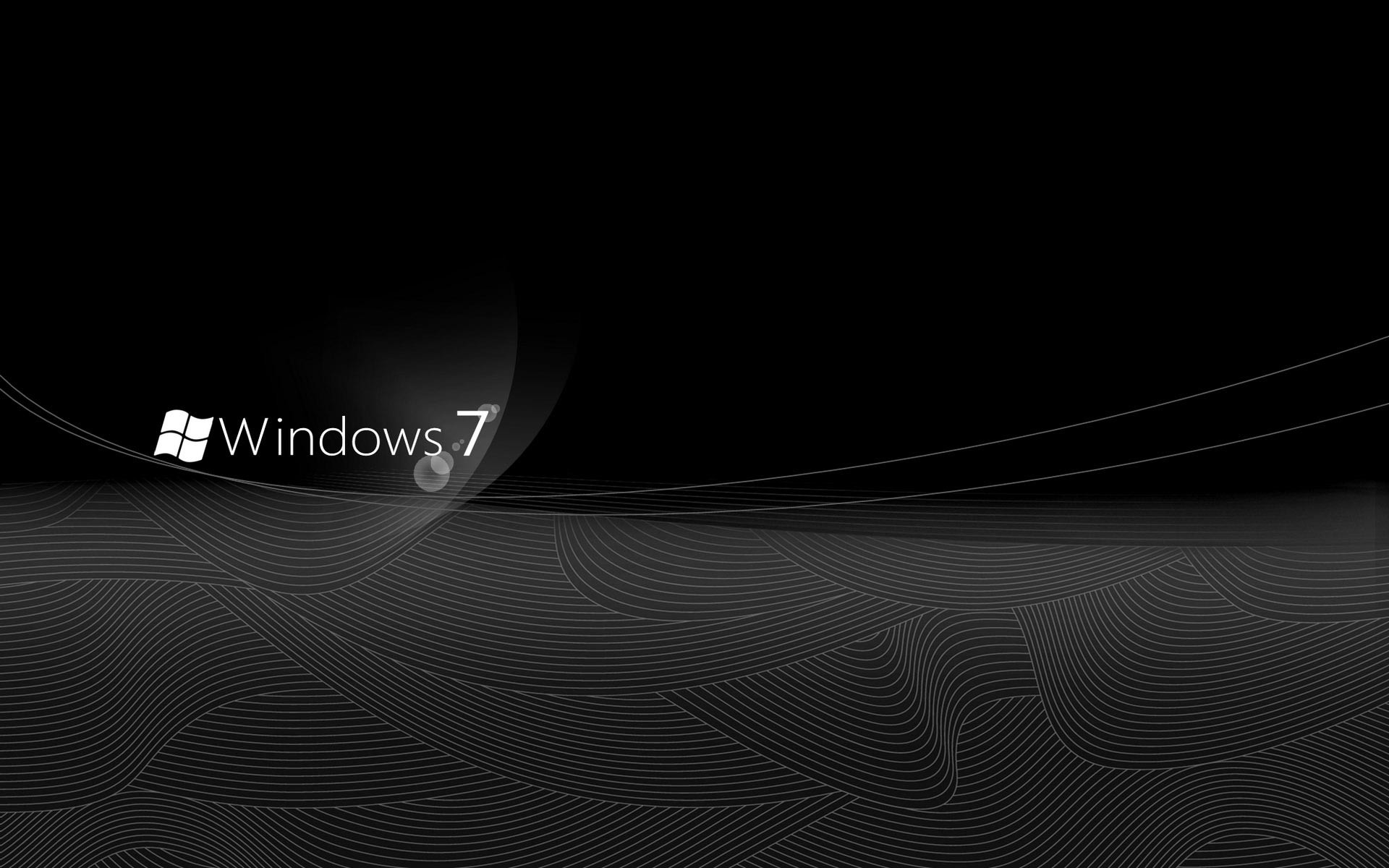 Windows 7, Logo Windows, Sfondo nero, Full HD, wallpaper per computer