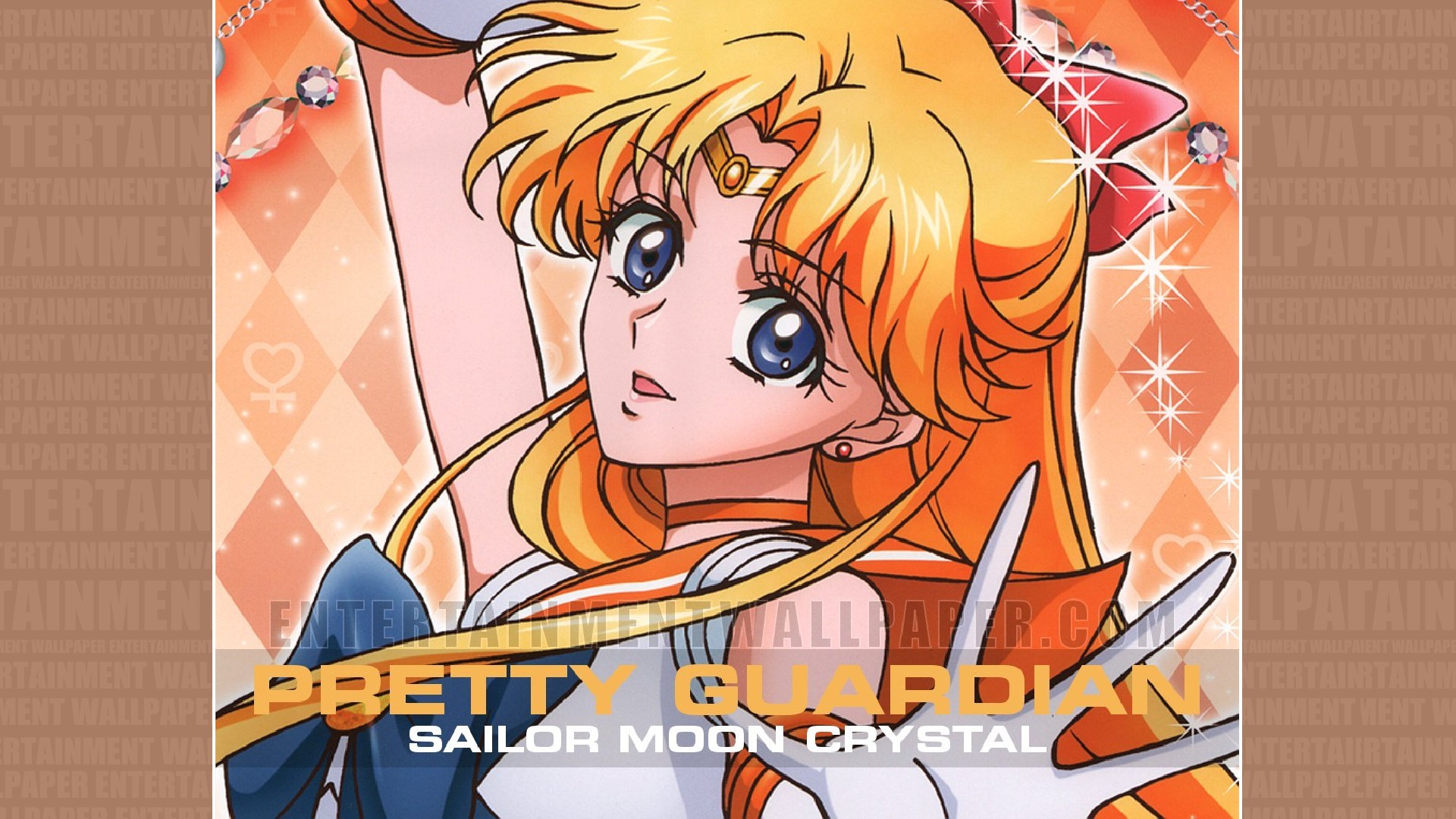 Sailor Venus, Pretty Guardian Sailor Moon Crystal, Primo piano, 16:9 Full HD, sfondo widescreen