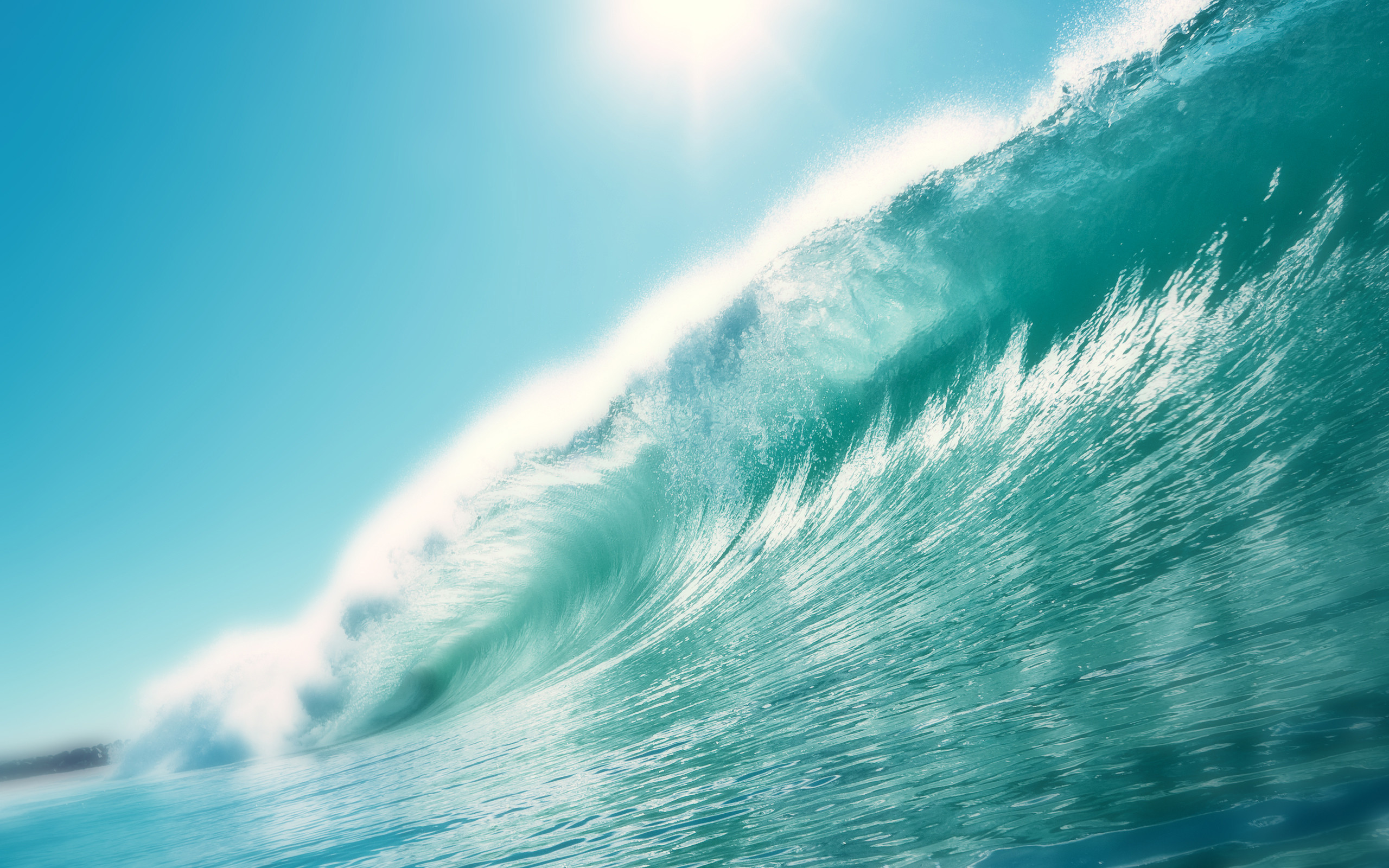 Onda, Oceano, Turchese, Surf, 2K, sfondo desktop