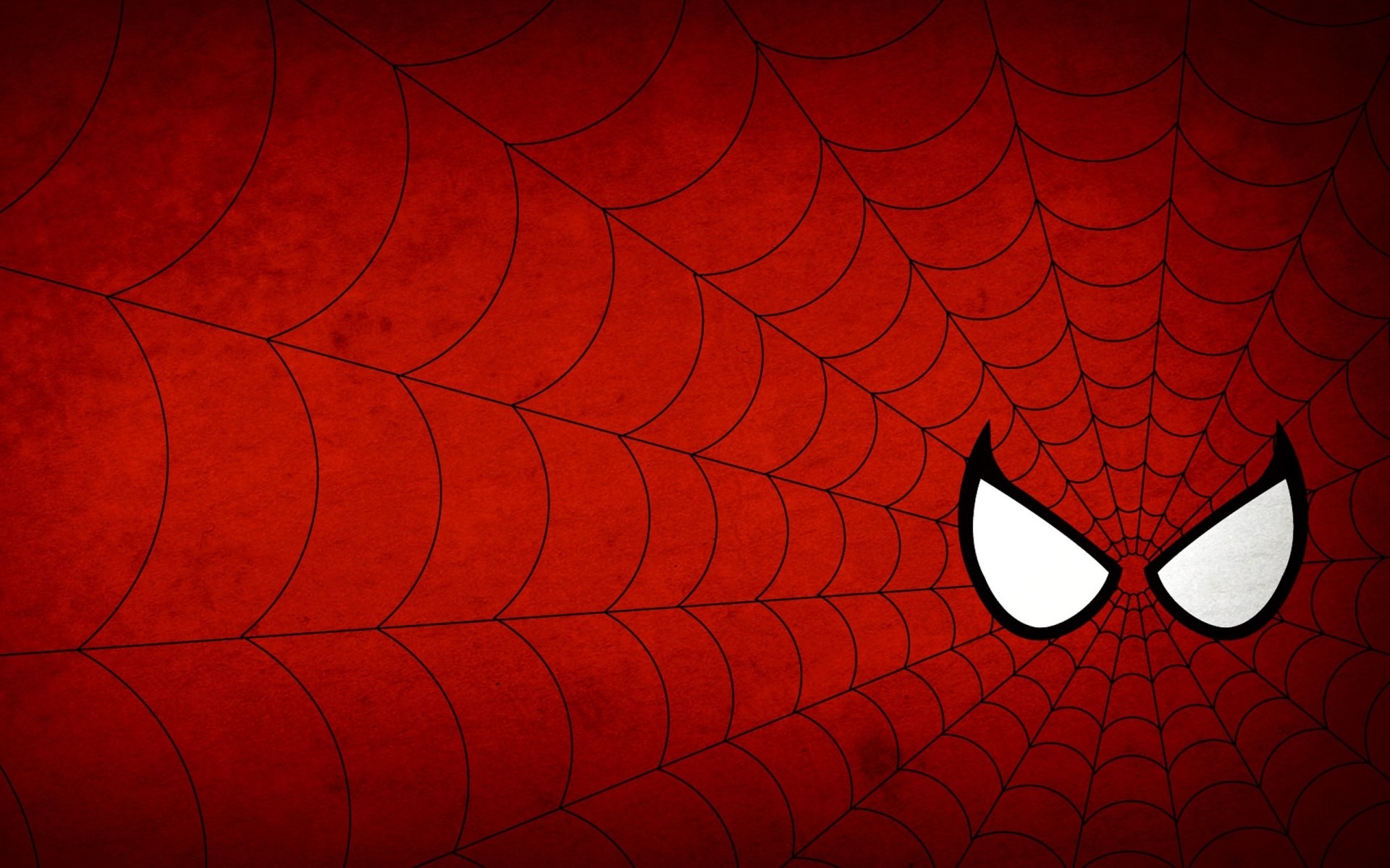 Spider-Man, Occhi della maschera, Ragnatela, Rosso, Full HD, sfondo per PC e portatile